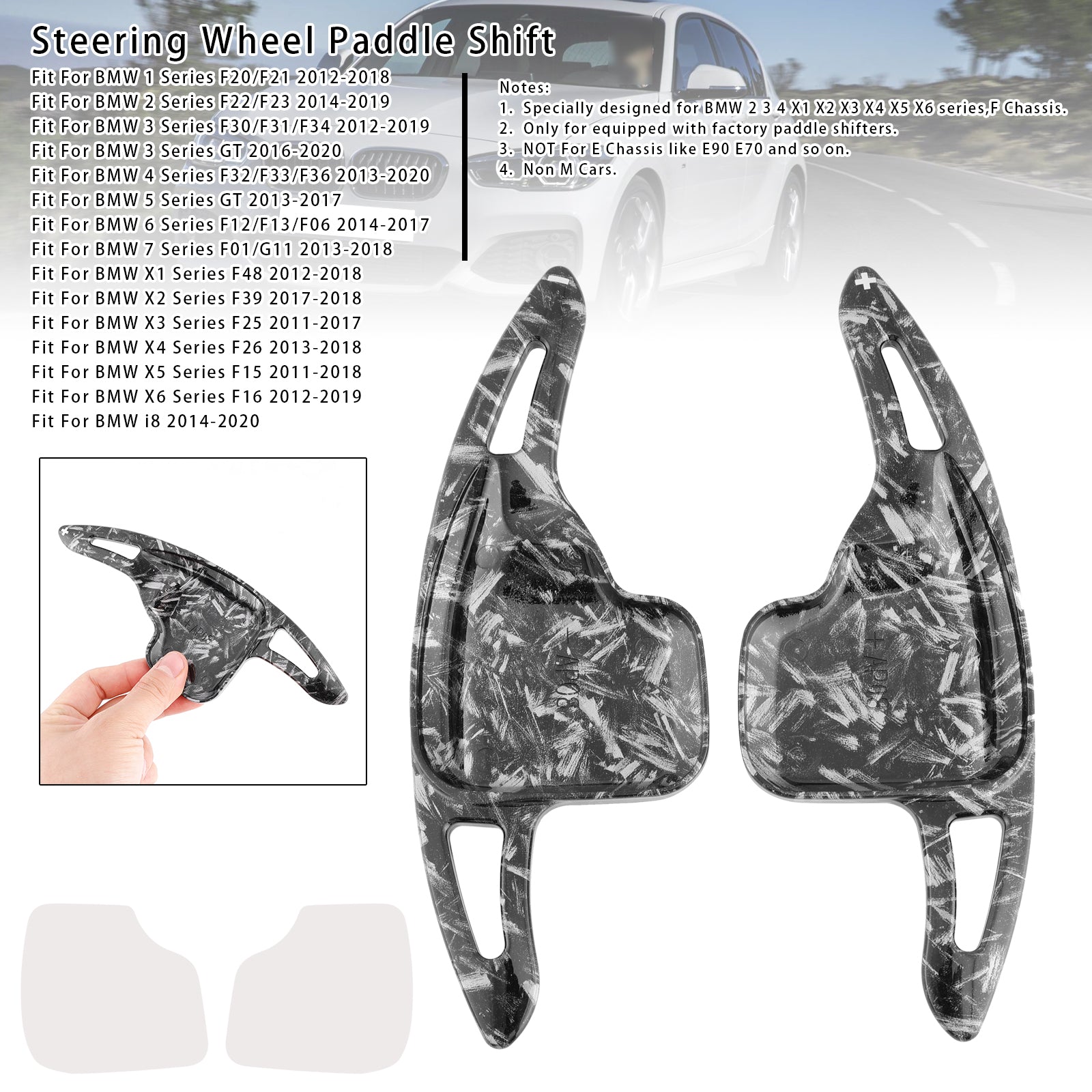 Extensiones de palanca de cambios del volante para BMW F22 F23 X1 X6