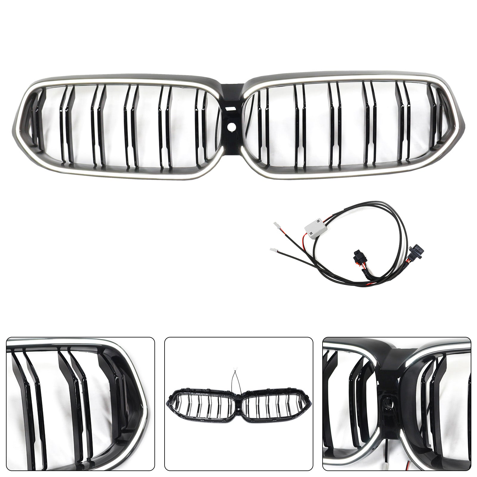 Parrilla frontal tipo riñón negra de doble listón BMW Serie 6 G32 2020-2025