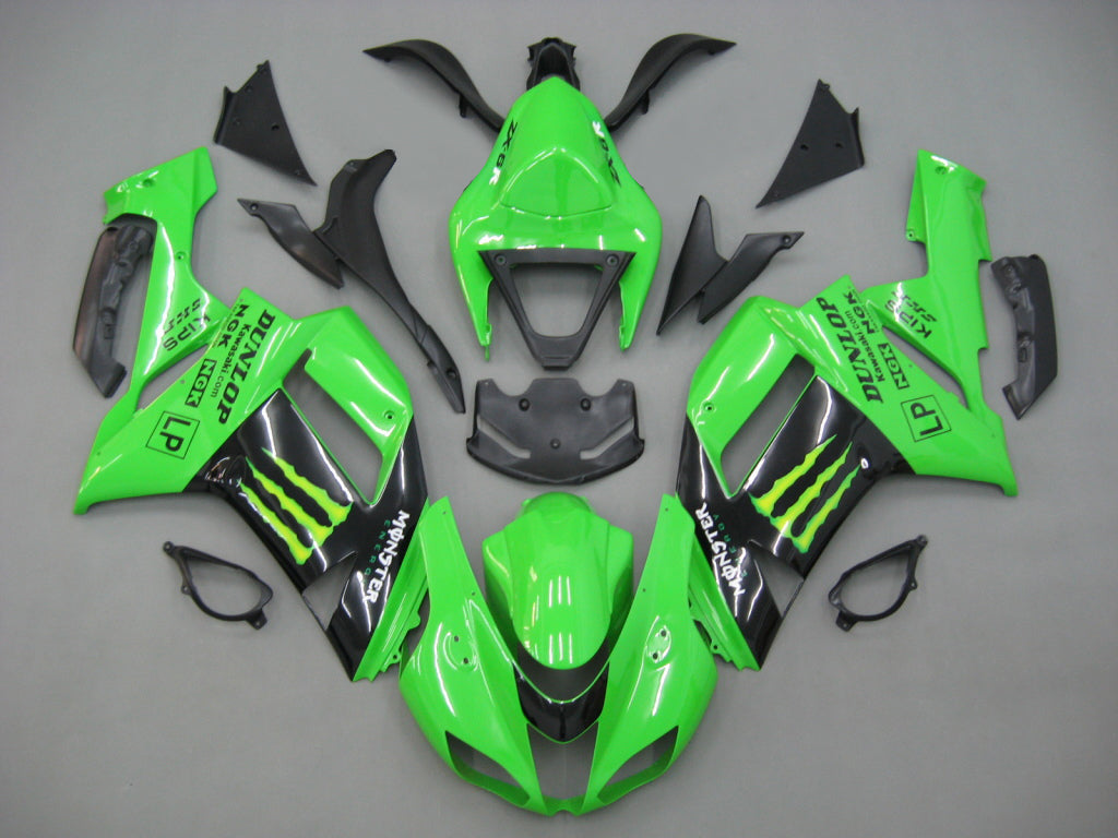 2007-2008 Kawasaki ZX6R 636 Injection Fairing Kit Bodywork Plastic ABS