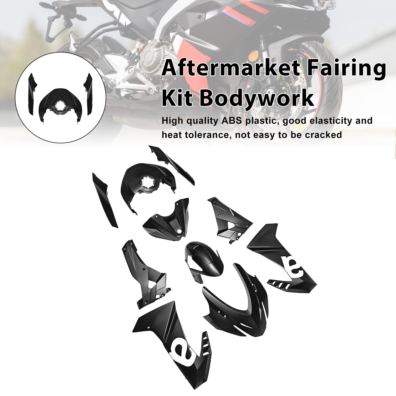 Injection ABS Plastic Bodywork Fairing Kit for Aprilia RS457 2024-2025 04#
