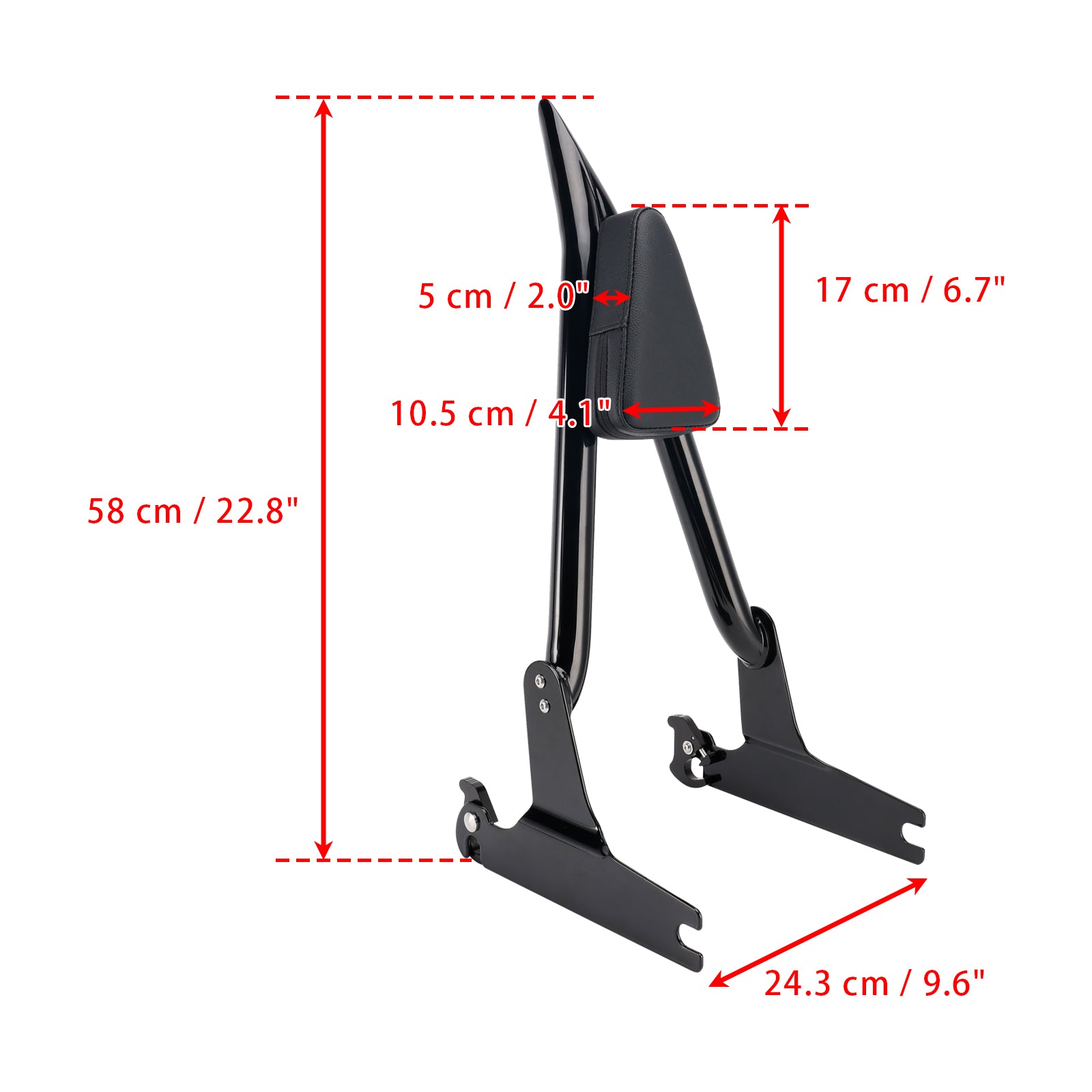 Respaldo de barra Sissy para pasajero Dyna FXDB Low Rider FXDL FXDLS 2006-2017