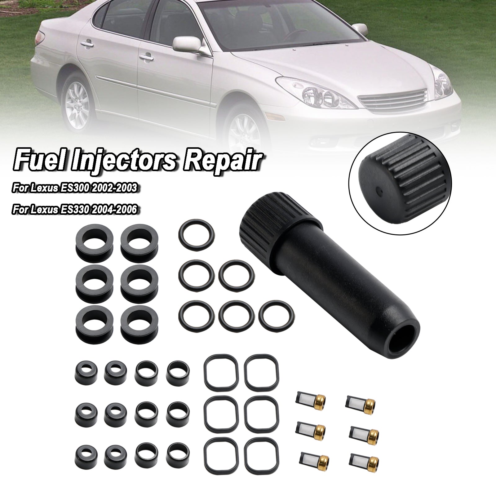 Fuel Injector Repair Seal Kit 23250-20030 Fit Lexus ES300 ES330 RX330 RX400H