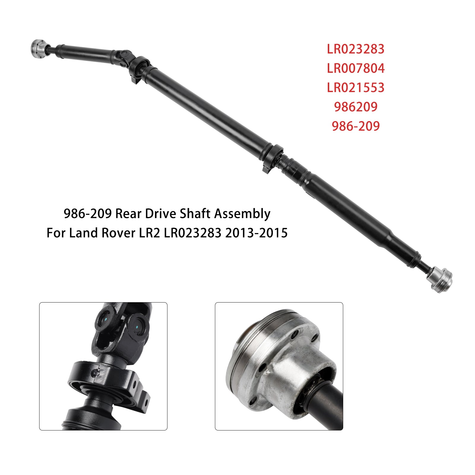 986-209 Ensemble d'arbre d'entraînement arrière pour Land Rover LR2 LR023283 2013-2015