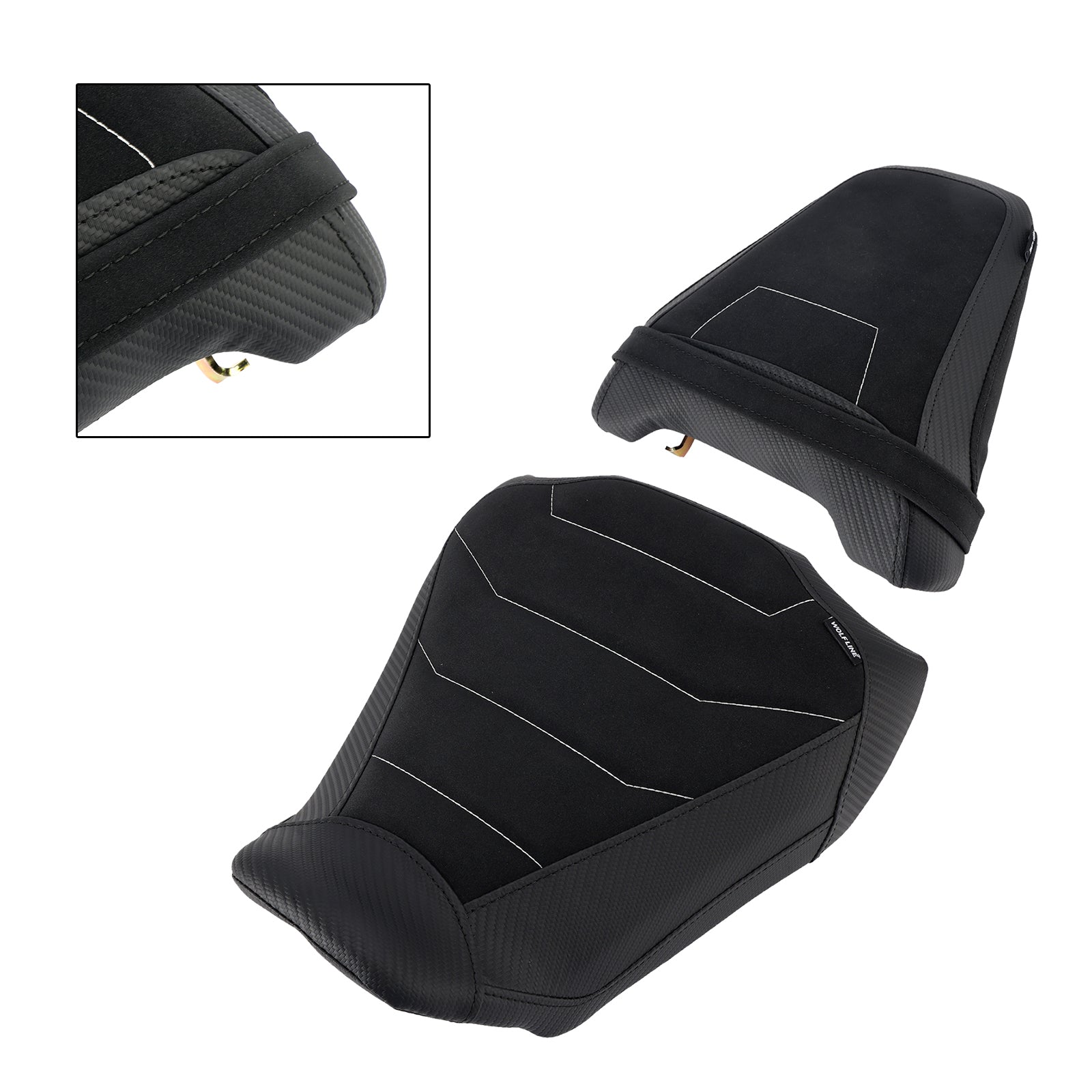 Driver&Passenger Seat Kit Rear Cushion Black1 For Honda Cb650R Cbr650R 24-25