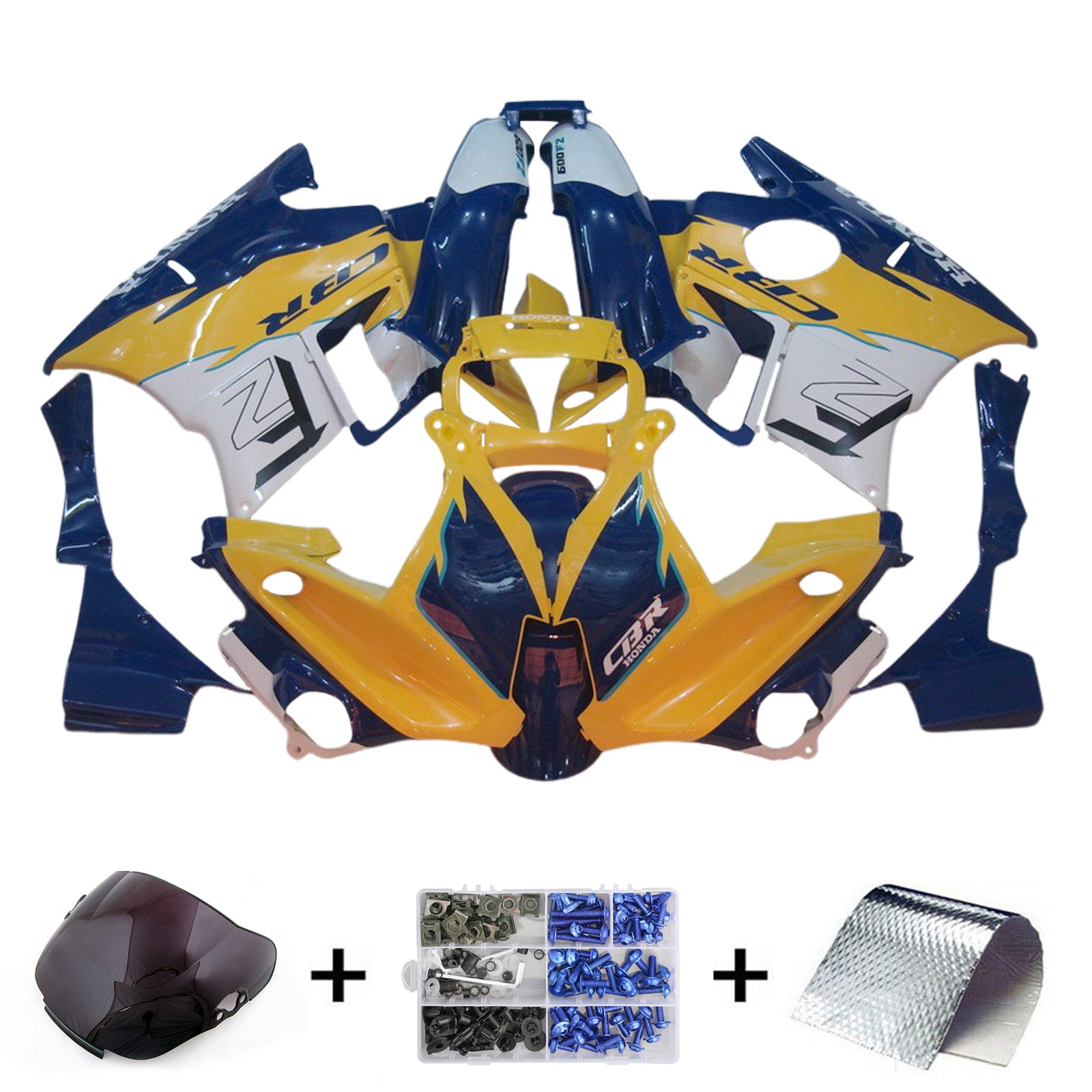 1991-1994 Honda CBR600 F2 Kit de carénage d'injection carrosserie plastique ABS