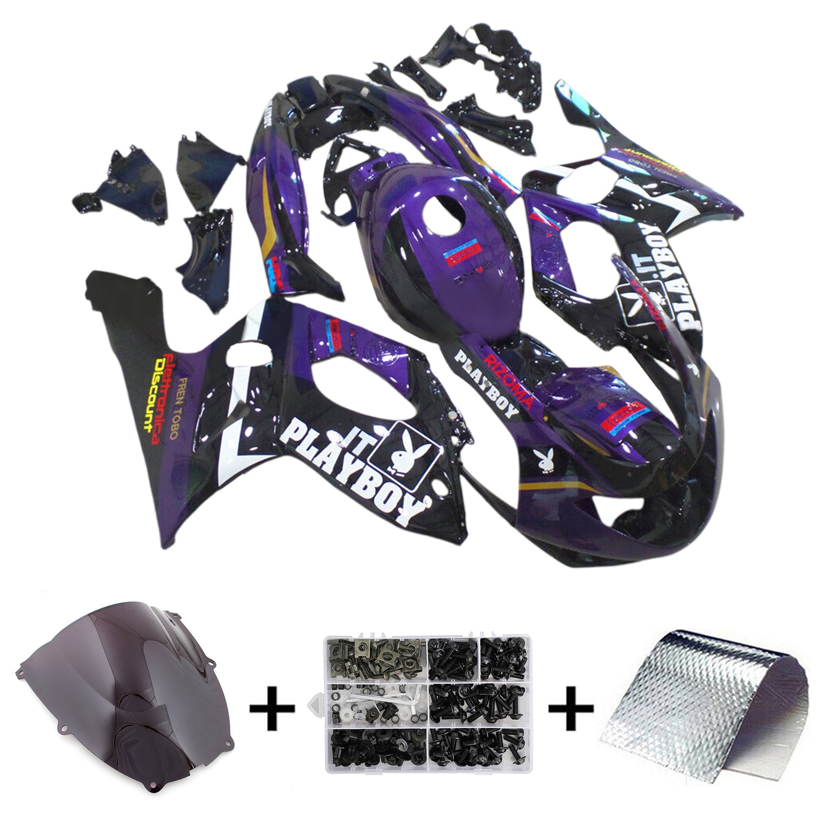 1996-2007 Yamaha YZF 600R Thundercat Kit de carénage d'injection carrosserie plastique ABS