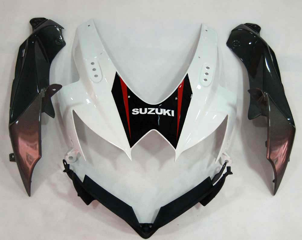 2008-2010 Suzuki GSXR 600 750 White & Silver GSXR Racing Fairings Generic