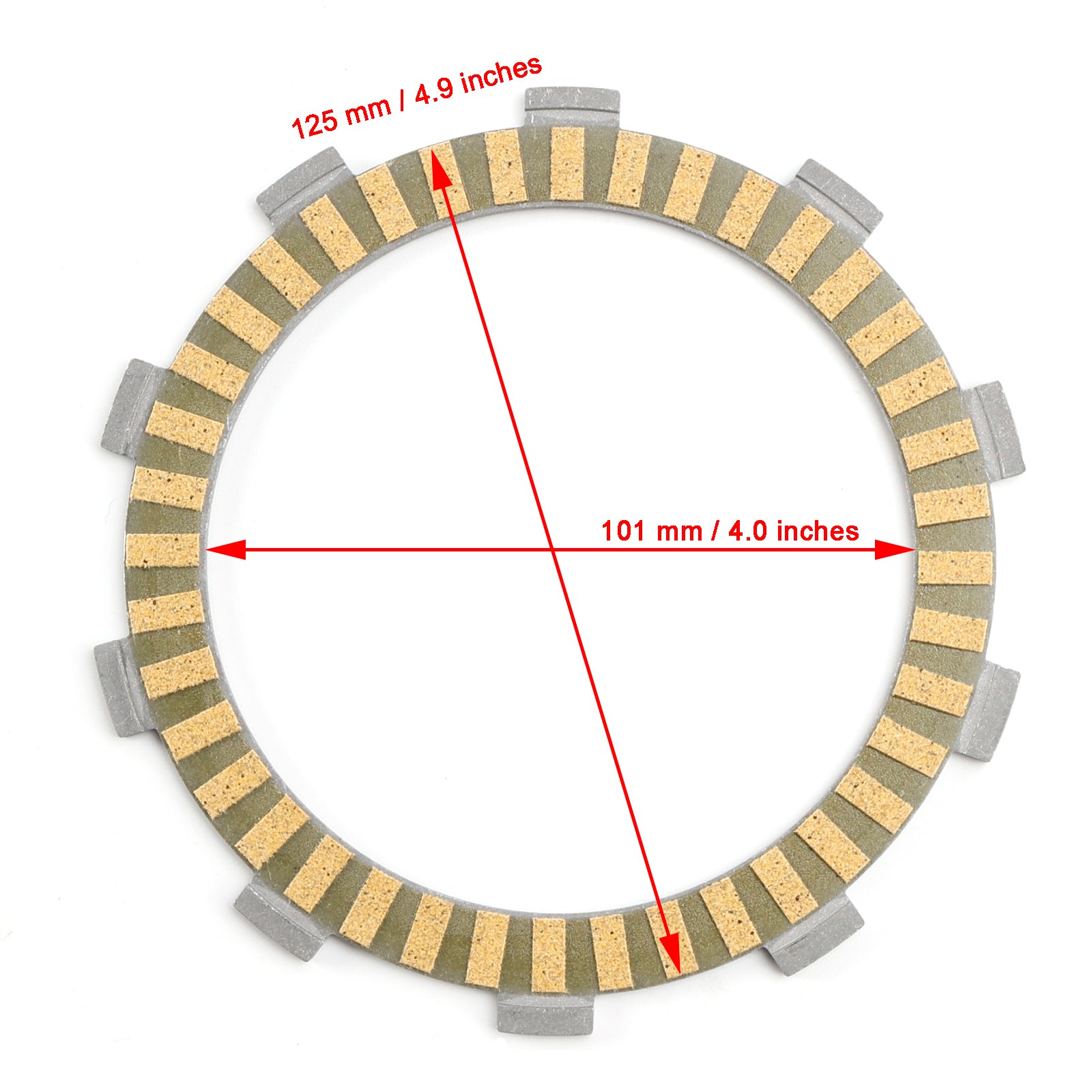 Clutch Friction Plate Kit for Kawasaki EX400 Ninja 400 2018-2024 13088-0593