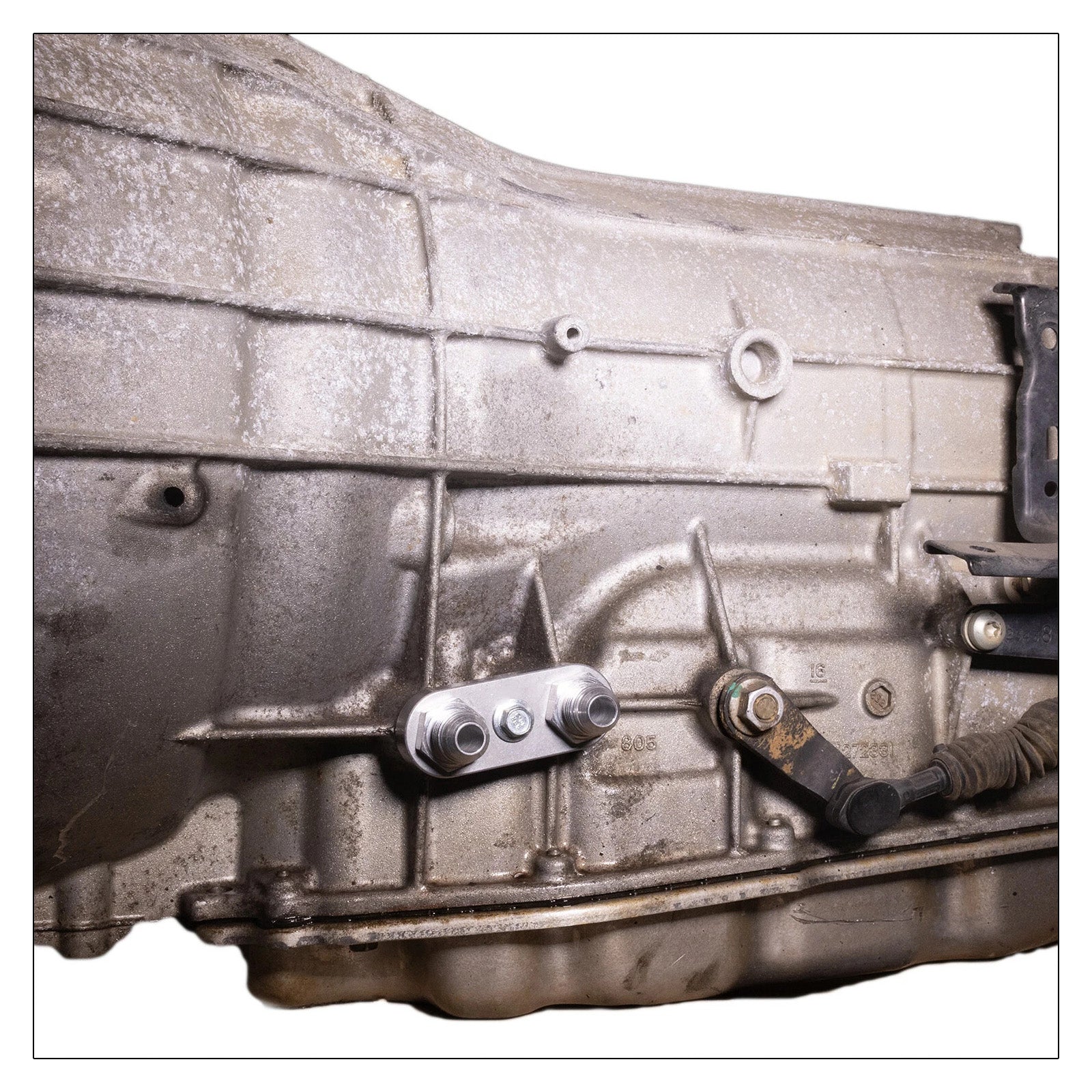 6L80E 6L90E 8L90E Transmission Cooler Line Adapter Plate with 8AN Fittings Seal