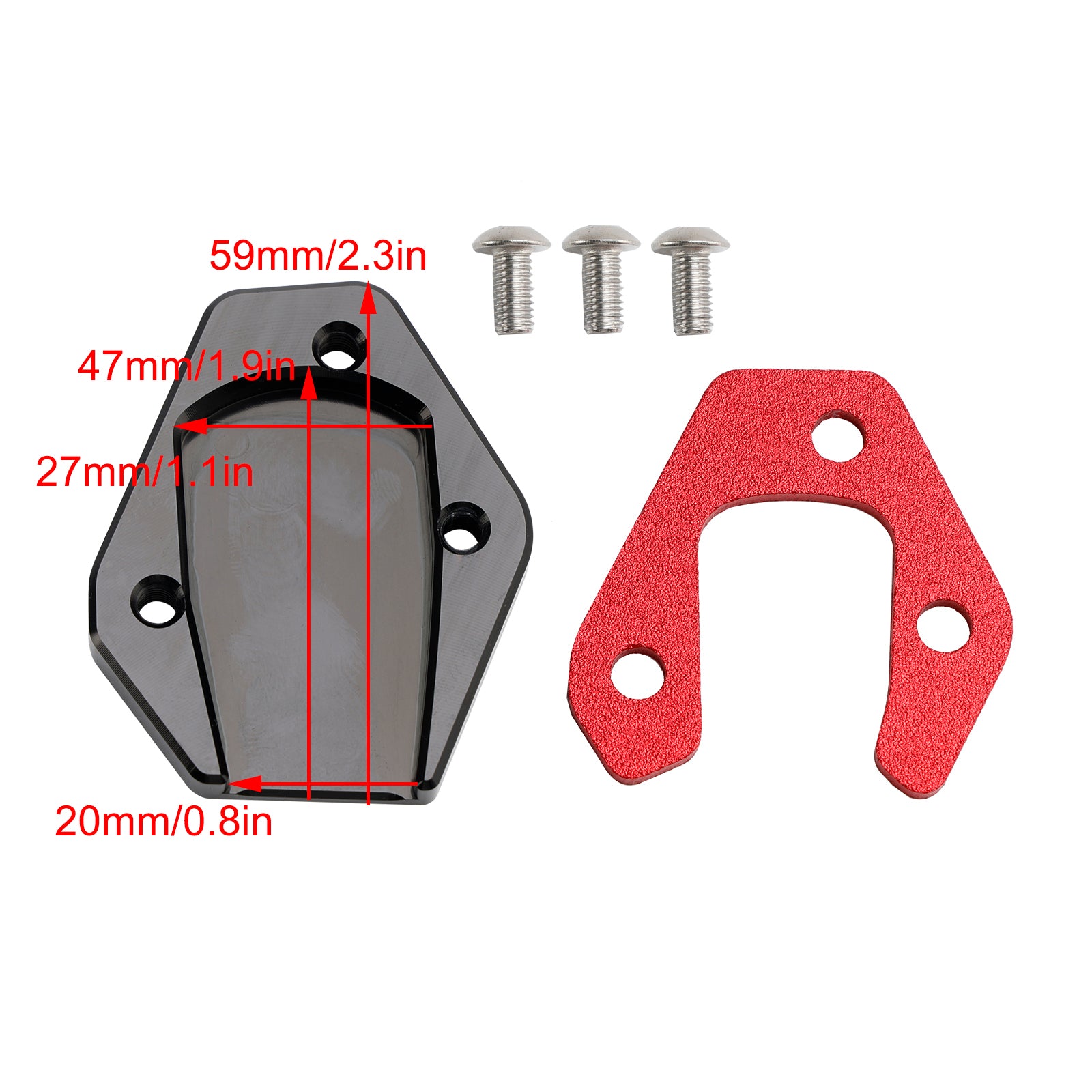 Kickstand Enlarge Plate Pad fit for HONDA GROM 125 MSX125 13-24 MONKEY 125 18-24