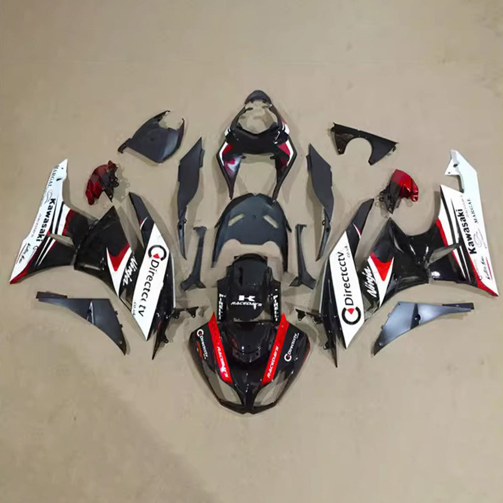Kit carena iniezione carrozzeria in plastica ABS adatta per Kawasaki ZX6R 636 2009-2012