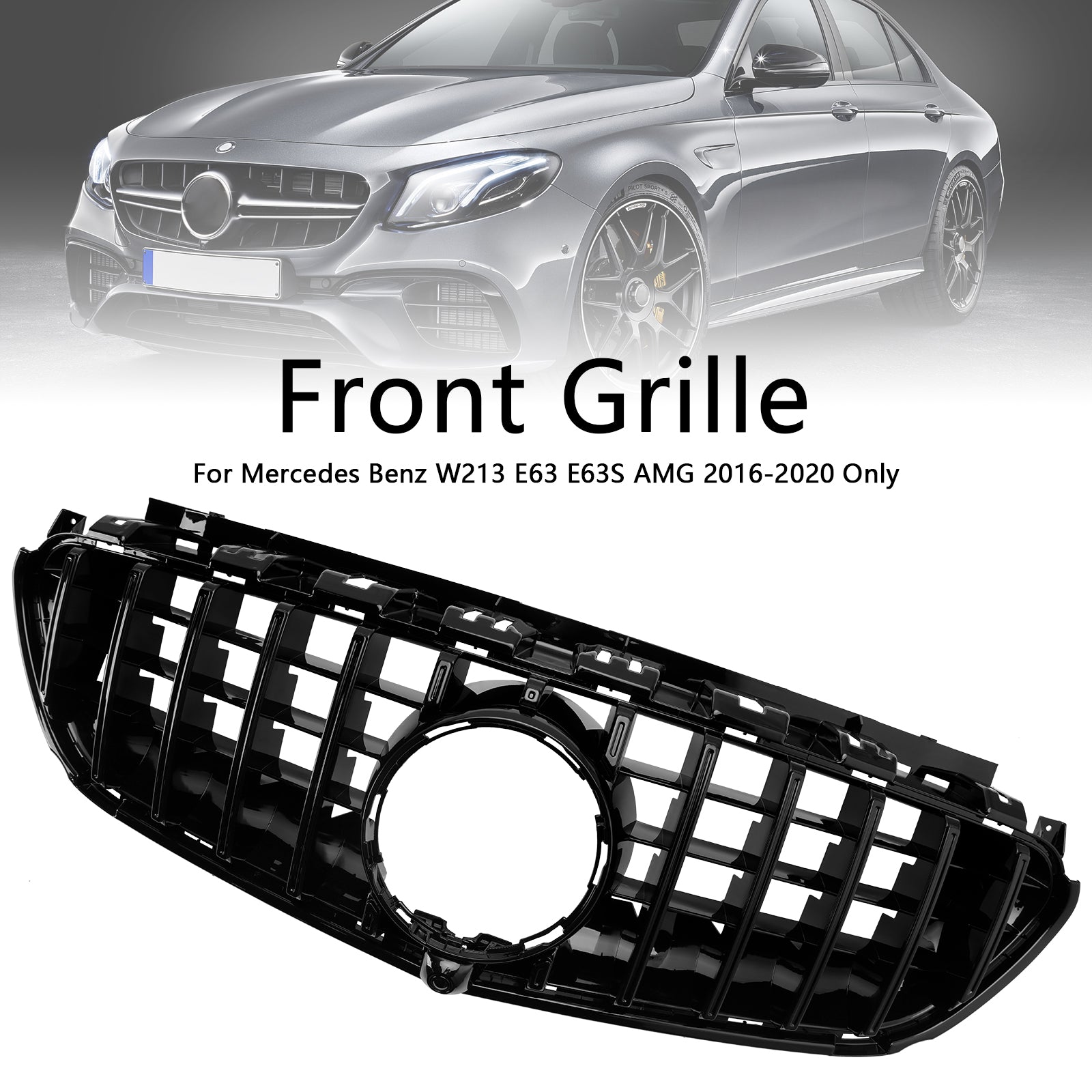 2016 2017 2018 2019 2020 Mercedes-Benz W213 E63 E63S AMG Kun støtfangergrill foran