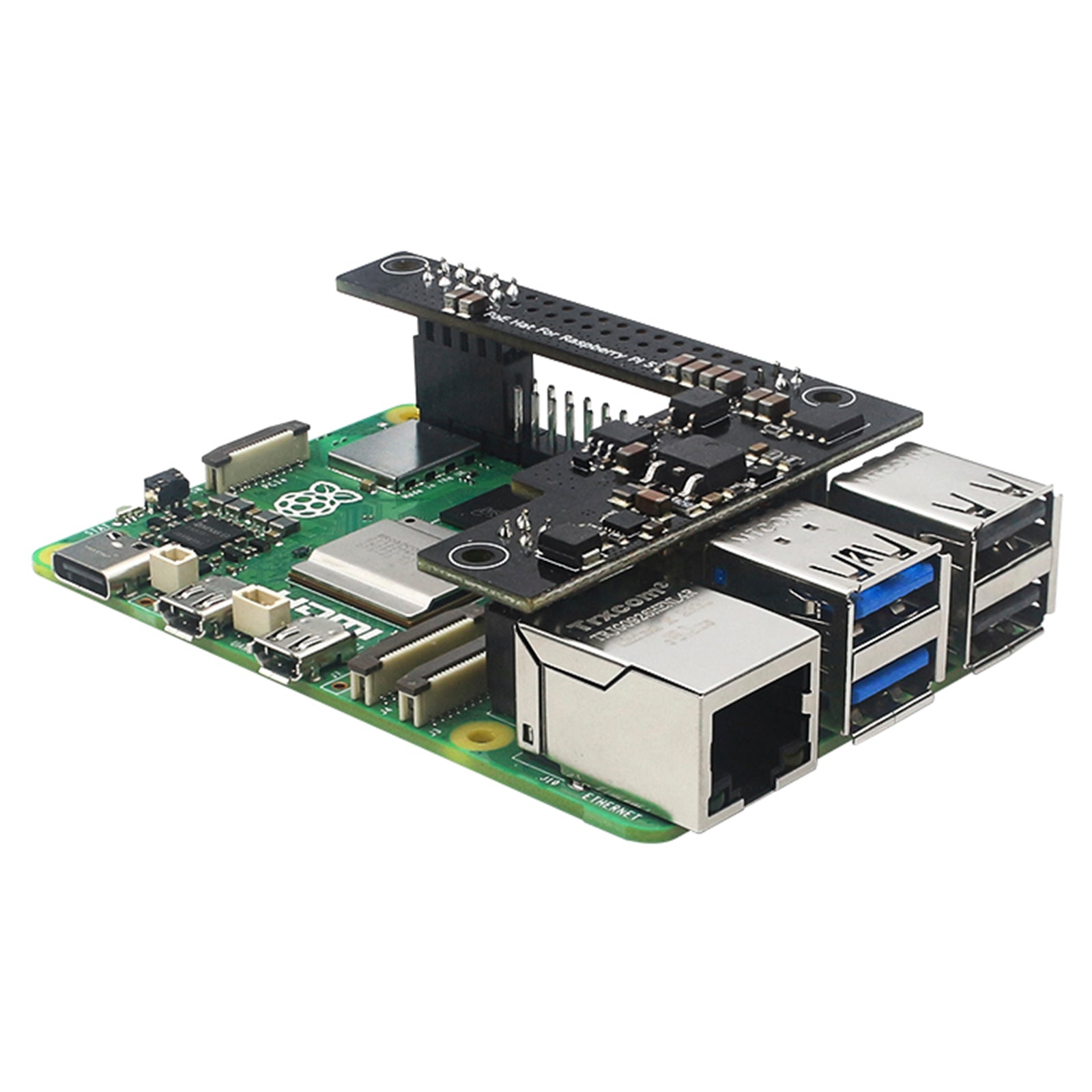 Raspberry Pi5 speciale POE-uitbreidingskaart 5V 4,5A geïsoleerde module koellichaam
