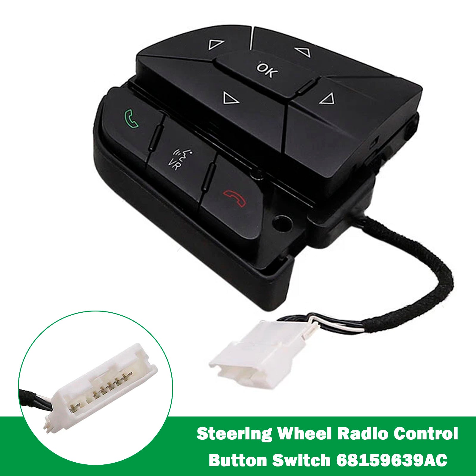Steering Wheel Radio Control Button Switch 68159639AC For Grand Cherokee 14-21
