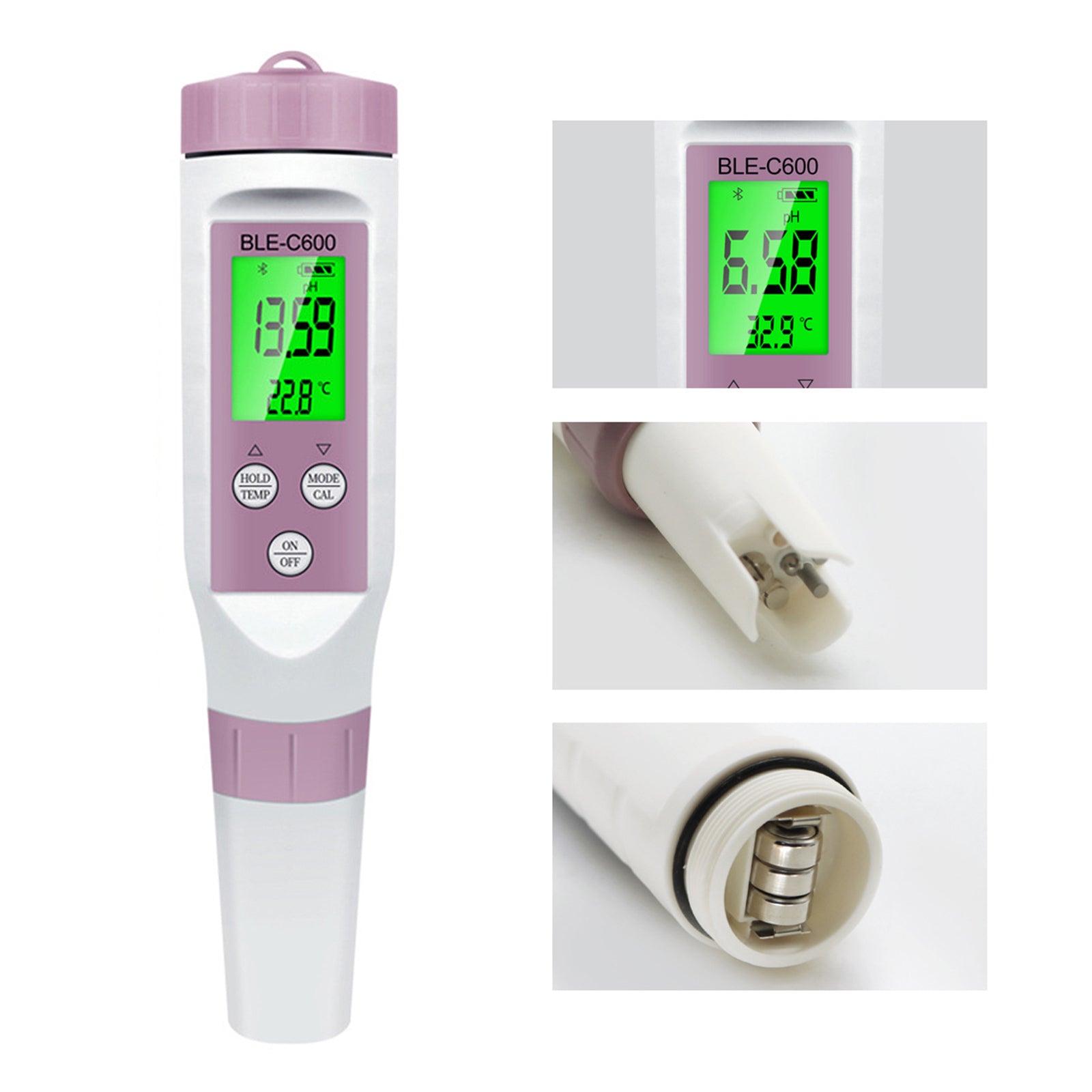 7 en 1 PH EC conductividad TDS salinidad ORP SG medidor de dientes azules medidas