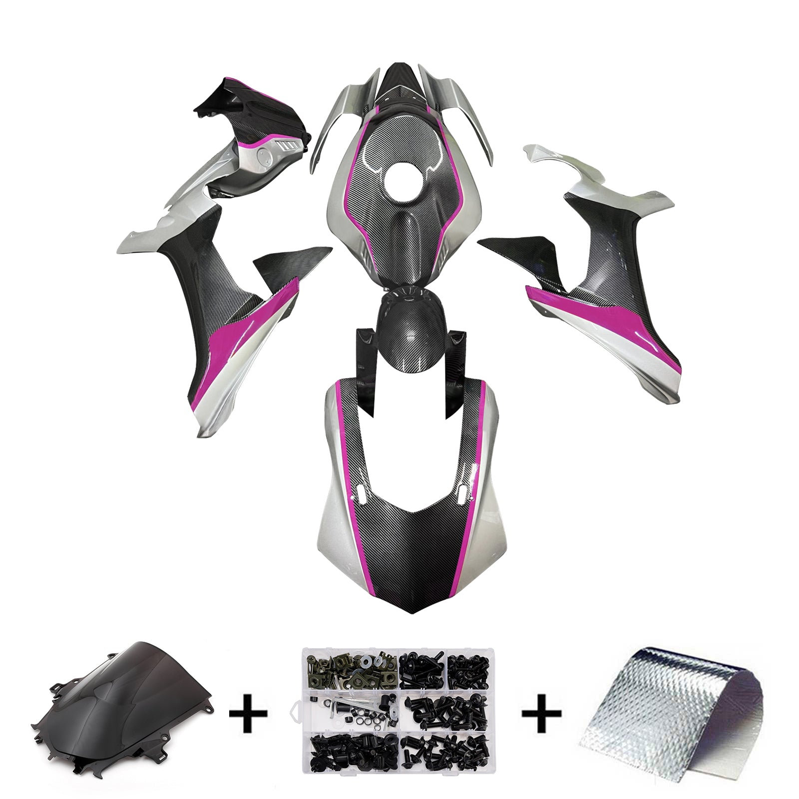 Kit de carénage d'injection carrosserie plastique ABS pour Yamaha YZFR1 YZF-R1 2015-2019