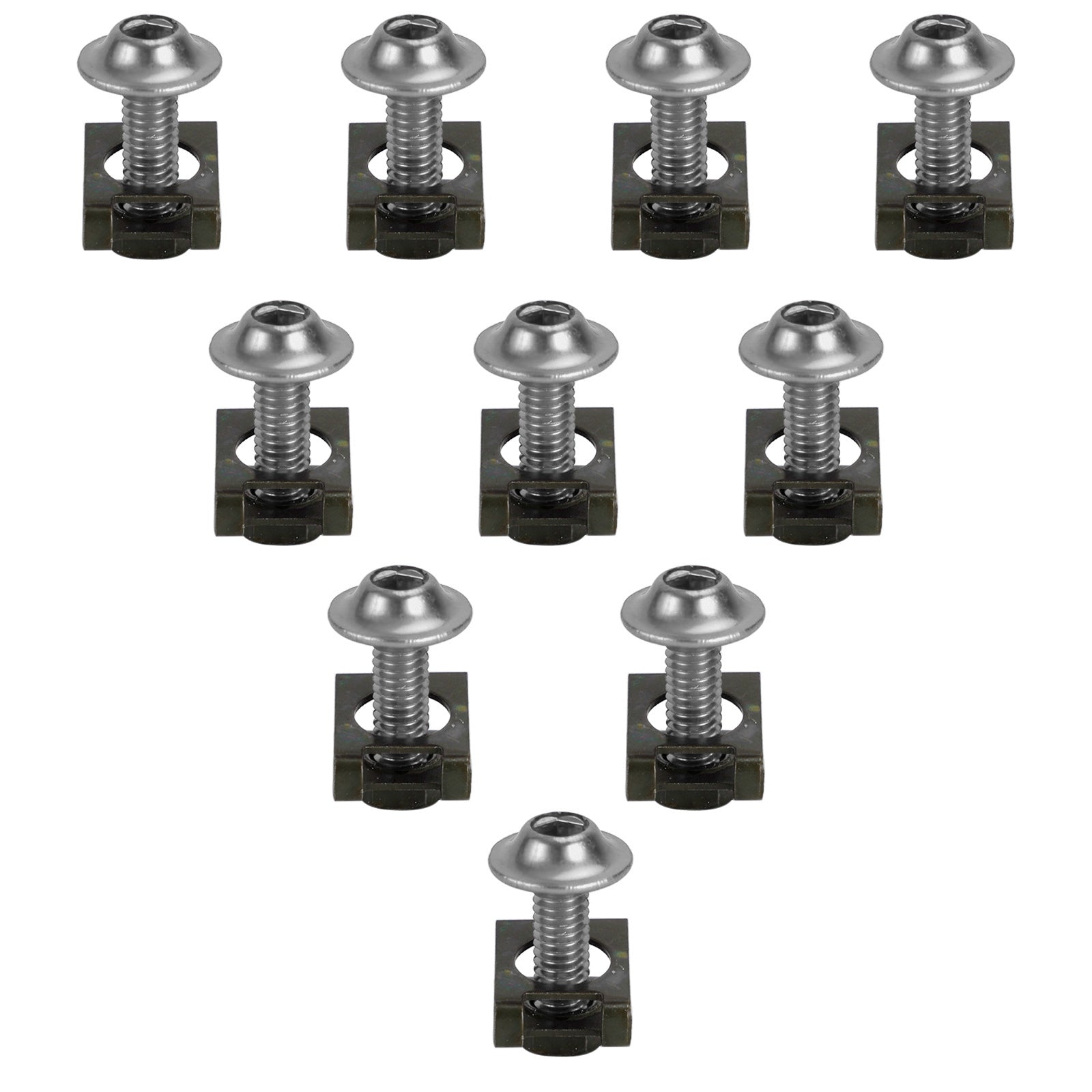 Motorcycle Aluminum Fairing Screen M6x20mm Screw Bolts Clips kit QTY 10