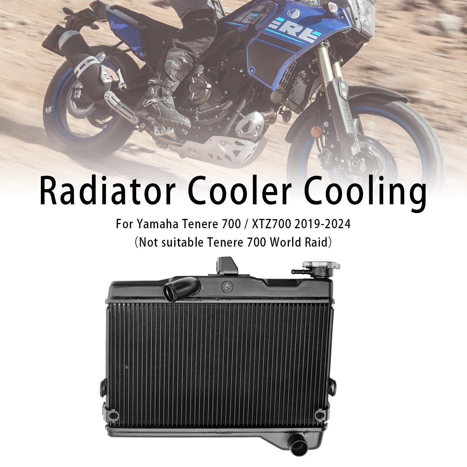 Radiator Cooling Engine Cooler For Yamaha Tenere 700 XTZ700 2019-2024