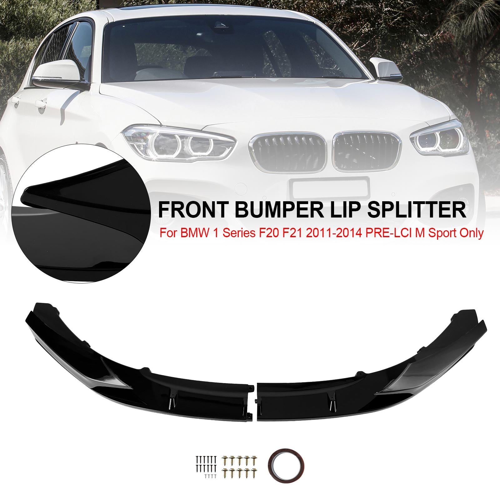 2011-2014 BMW 1-serie F20 F21 Pre-Lci M Performance voorsplitterlip