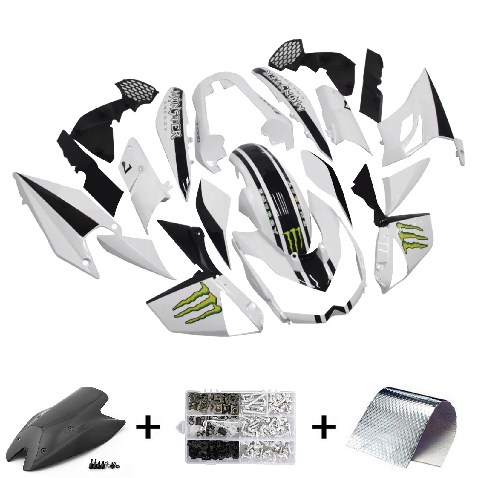 2010-2013 Kawasaki Z1000 Injection Fairing Kit Bodywork Plastic ABS