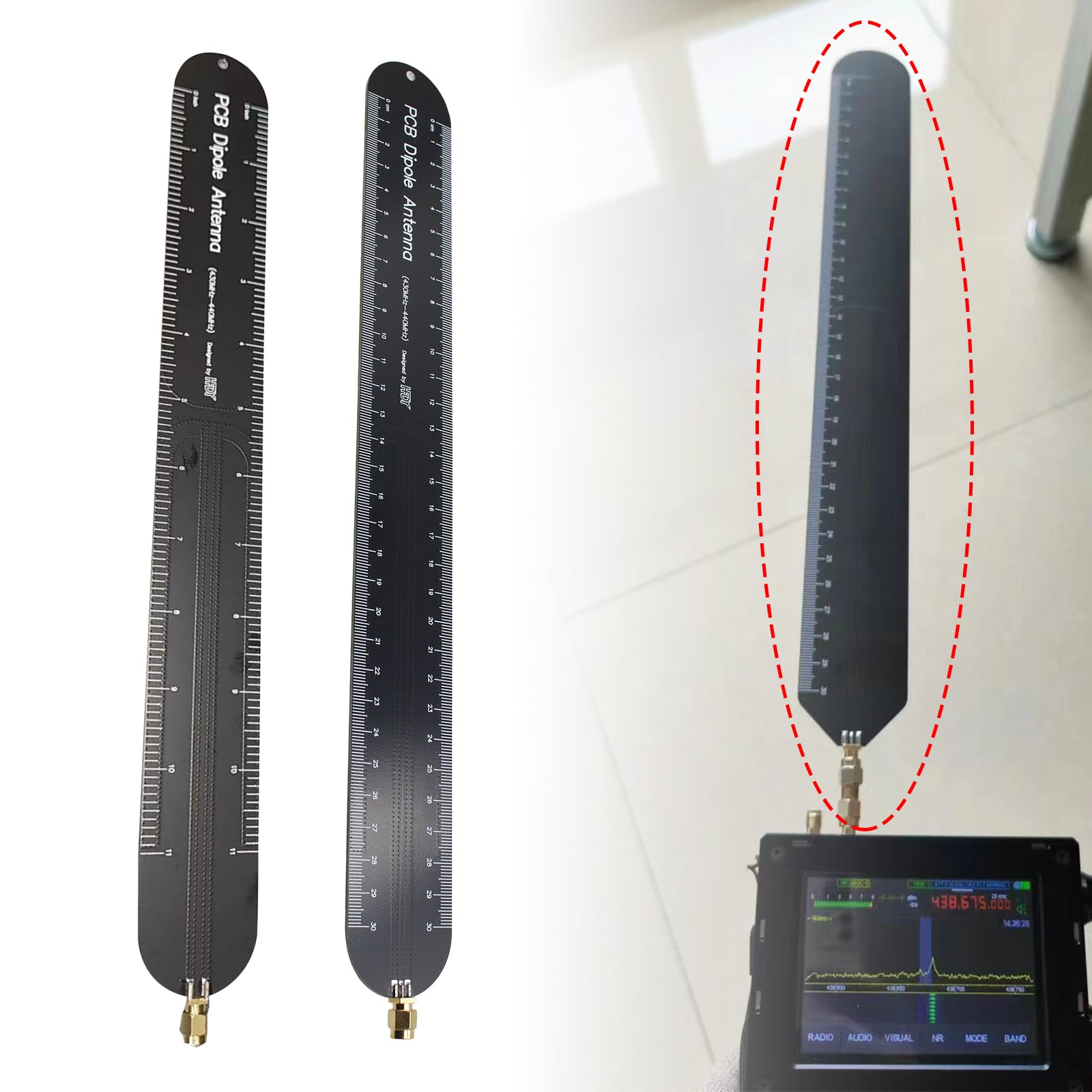 PDA435 antenne dipôle règle antenne talkie-walkie antenne bande amateur