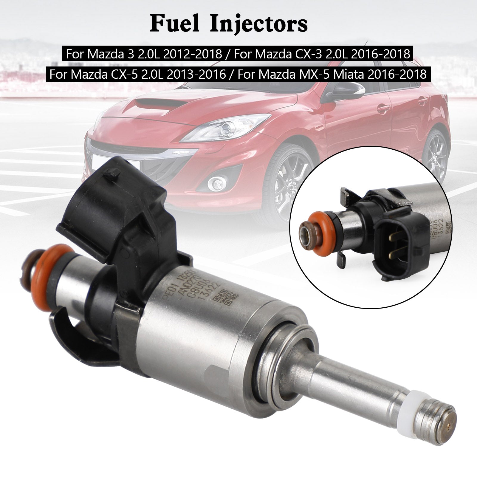 Injecteur de carburant PE01-13-250C adapté à Mazda 3 CX-3 CX-5 2.0 2012-18 PE01-13250B, 1 pièce