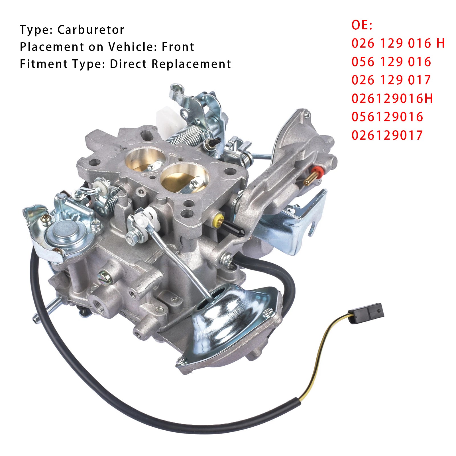 Audi 80 100 VW Passat B2 Jetta 1.6 Carburetor 026129016H
