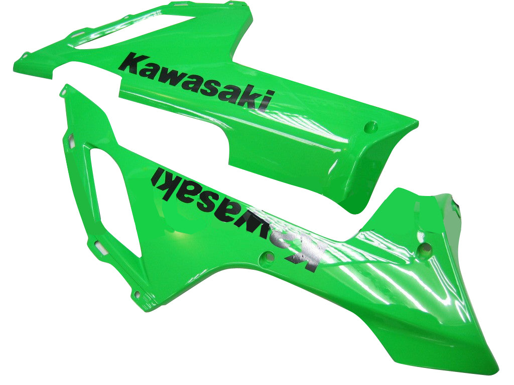 2007-2008 Kawasaki ZX6R ZX636 stroomlijnkappen Groen Zwart Ninja ZX6R Racing Generiek