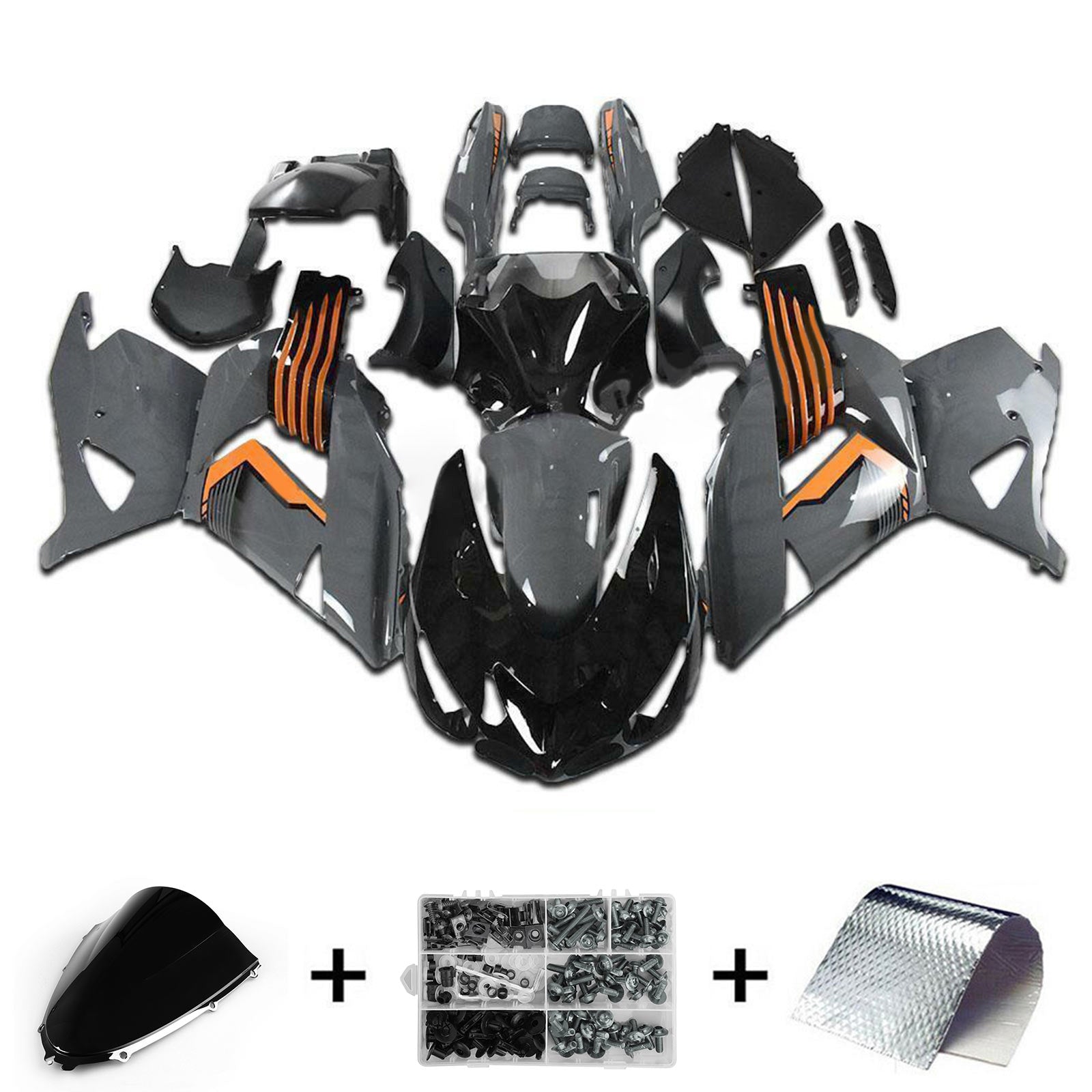 Kit de carénage d'injection Kawasaki ZX14R ZZR1400 2006-2011