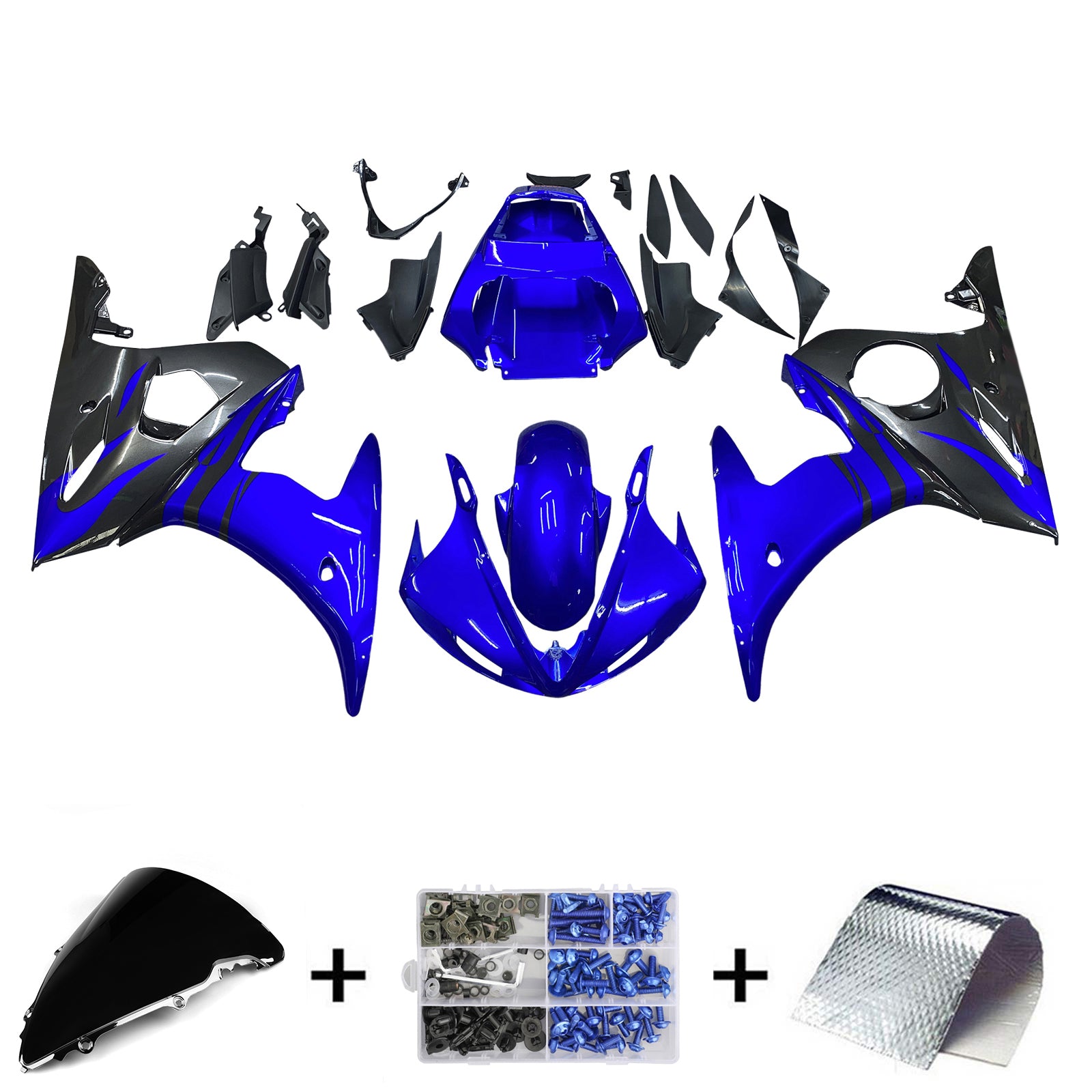 Injection Fairing Kit Bodywork Plastic ABS fit For Yamaha YZF 600 R6 2005