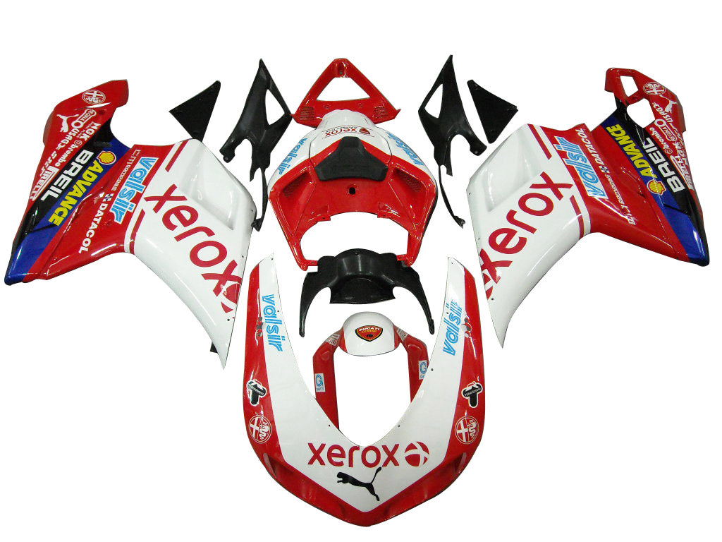 2007-2012 Ducati 1098/1198/848 Rood Xerox Carrosseriekuip ABS Spuitgietmatrijs 7# Generiek