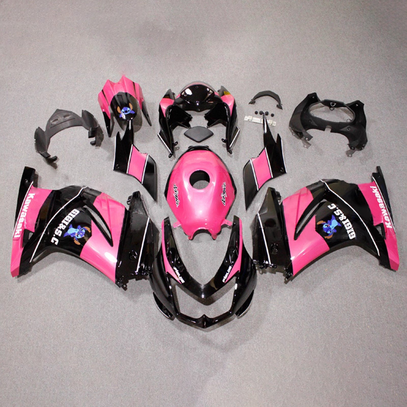Kit carena iniezione carrozzeria in plastica ABS adatta per Kawasaki EX250 Ninja250R 2008-2012
