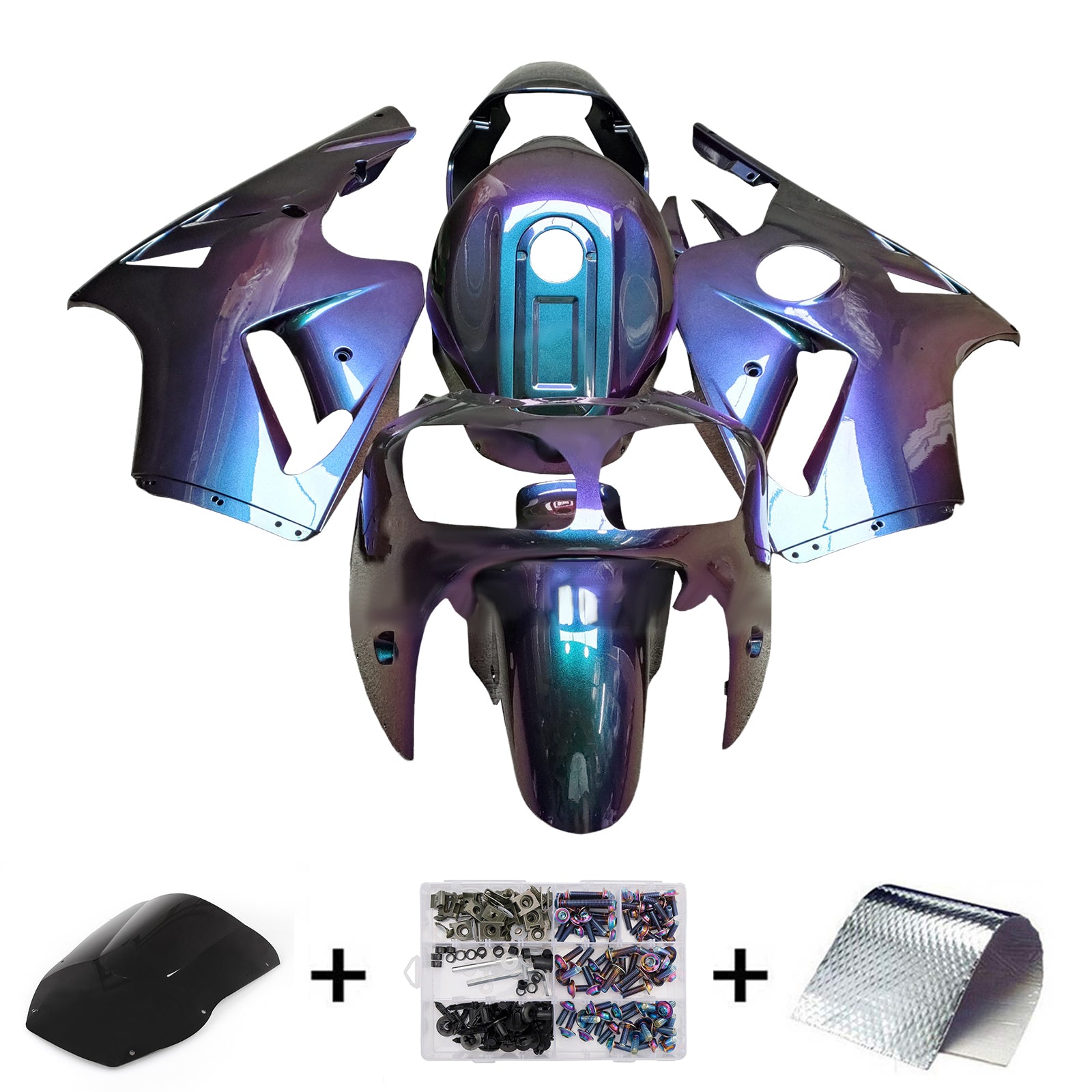 Injectiekuipkit Carrosserie Kunststof ABS geschikt voor Kawasaki ZX12R 2000-2001