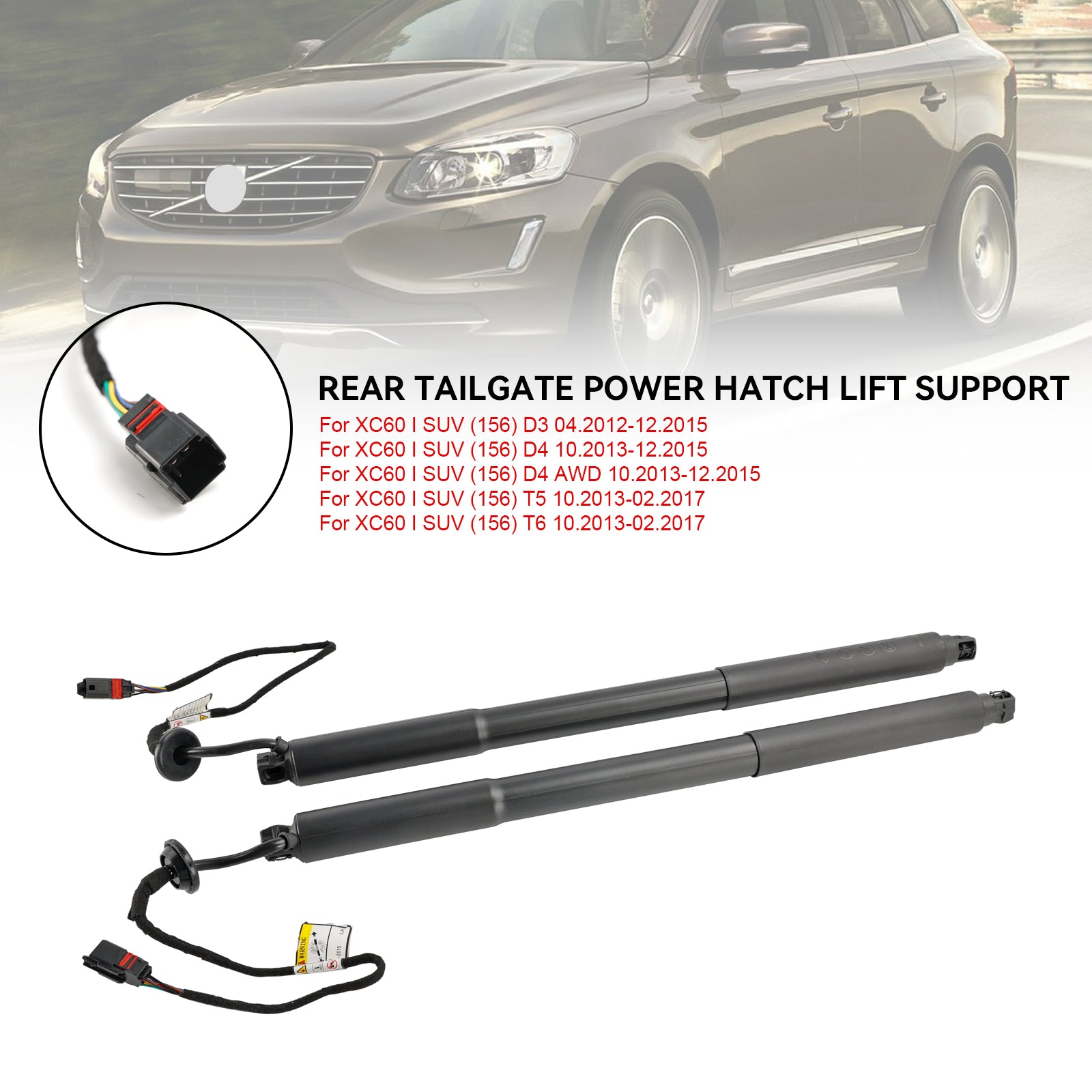 2PCS Power Liftgates Lift Support 31386705 31386706 Fit Volvo XC60 T5 T6 2013-2017