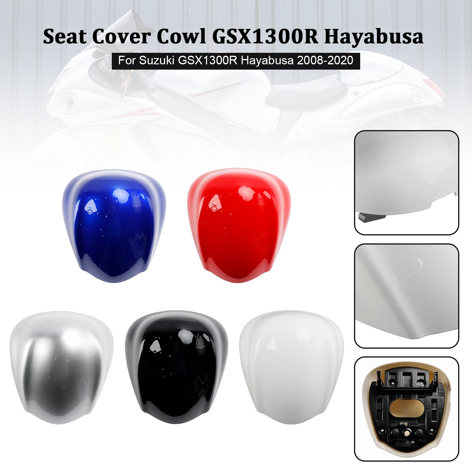 Couvercle de carénage de siège arrière pour Suzuki GSX1300R GSX-R1300 Hayabusa 2008 – 2020