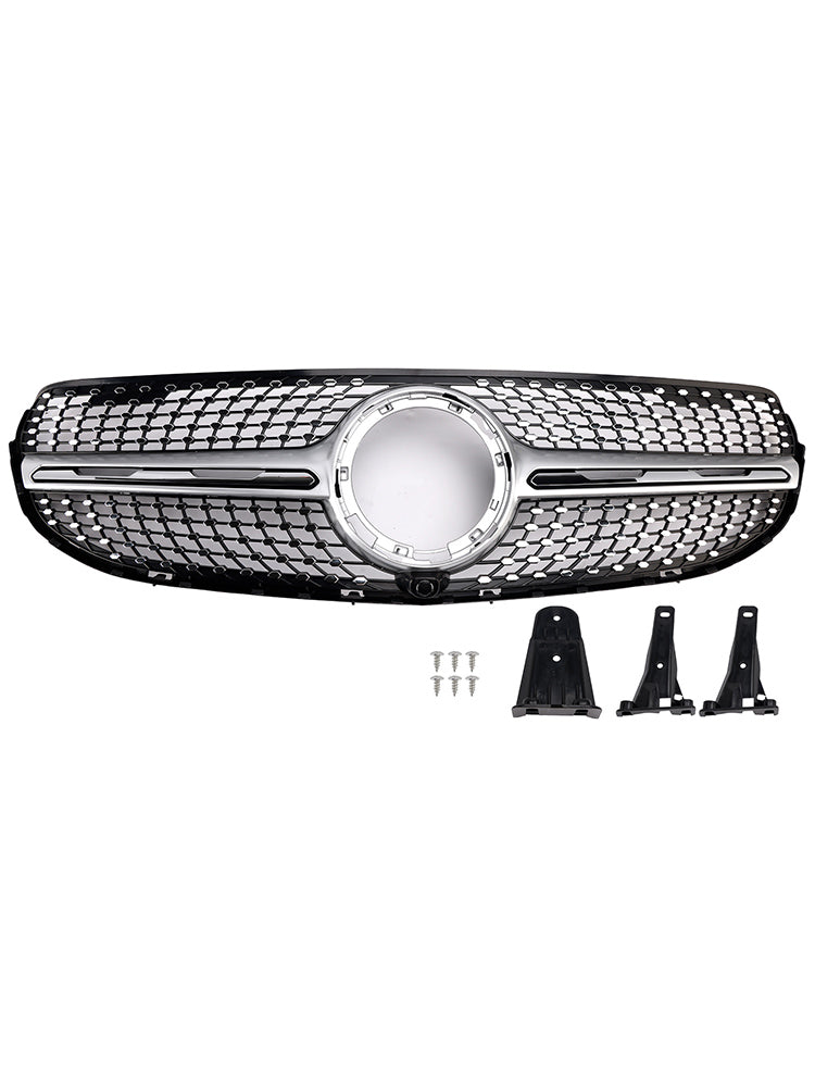 2020-2022 Mercedes-Benz X253 GLC250 GLC300 Diamond Front Bumper Grille
