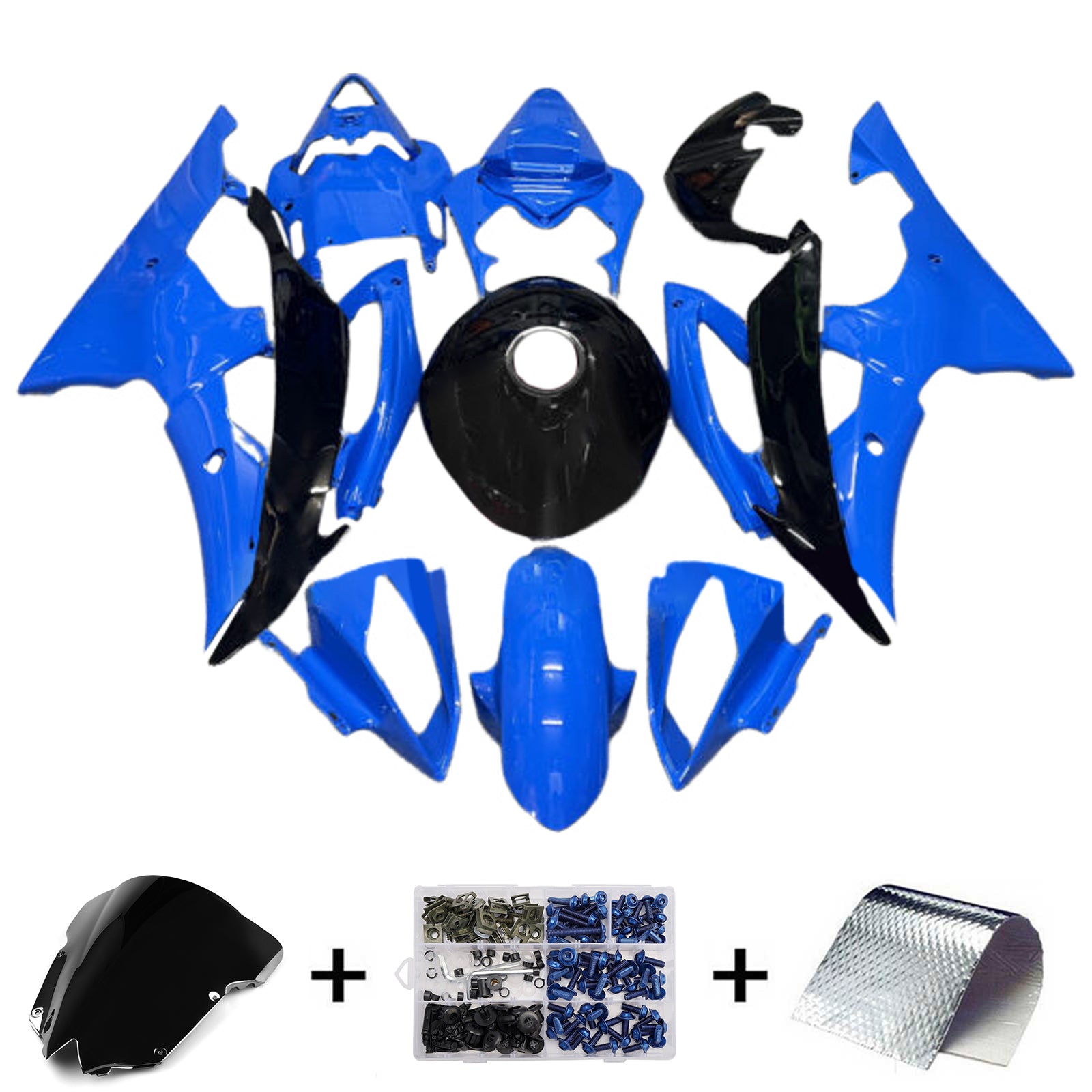 Kit de carénage d'injection carrosserie plastique ABS pour Yamaha YZFR6 YZF-R6 2008-2016