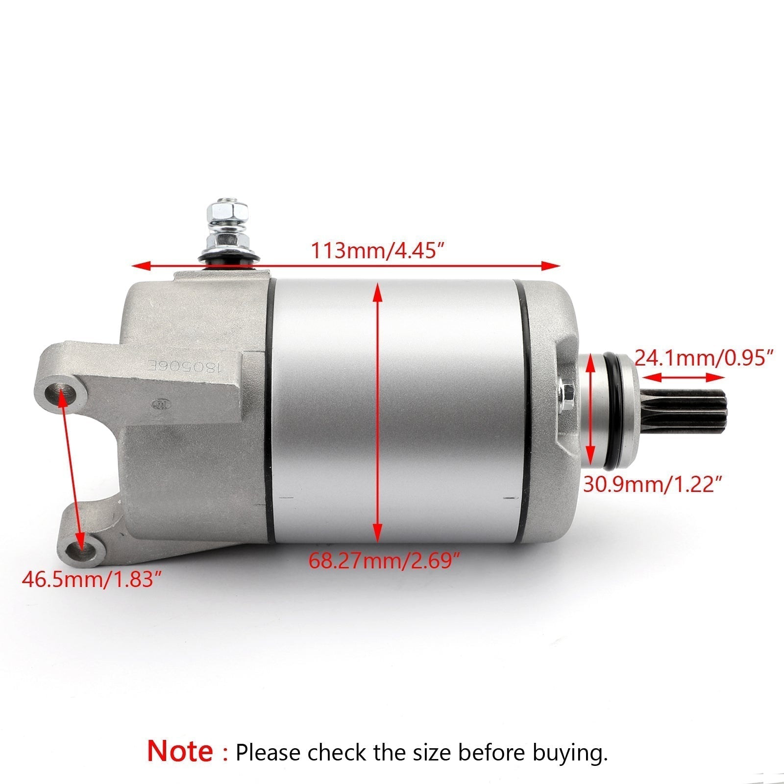 2007-2011/2014-2017 Yamaha YFM350A Grizzly 350 2WD ATV Starter Motor 3HE-81890-00 Generic