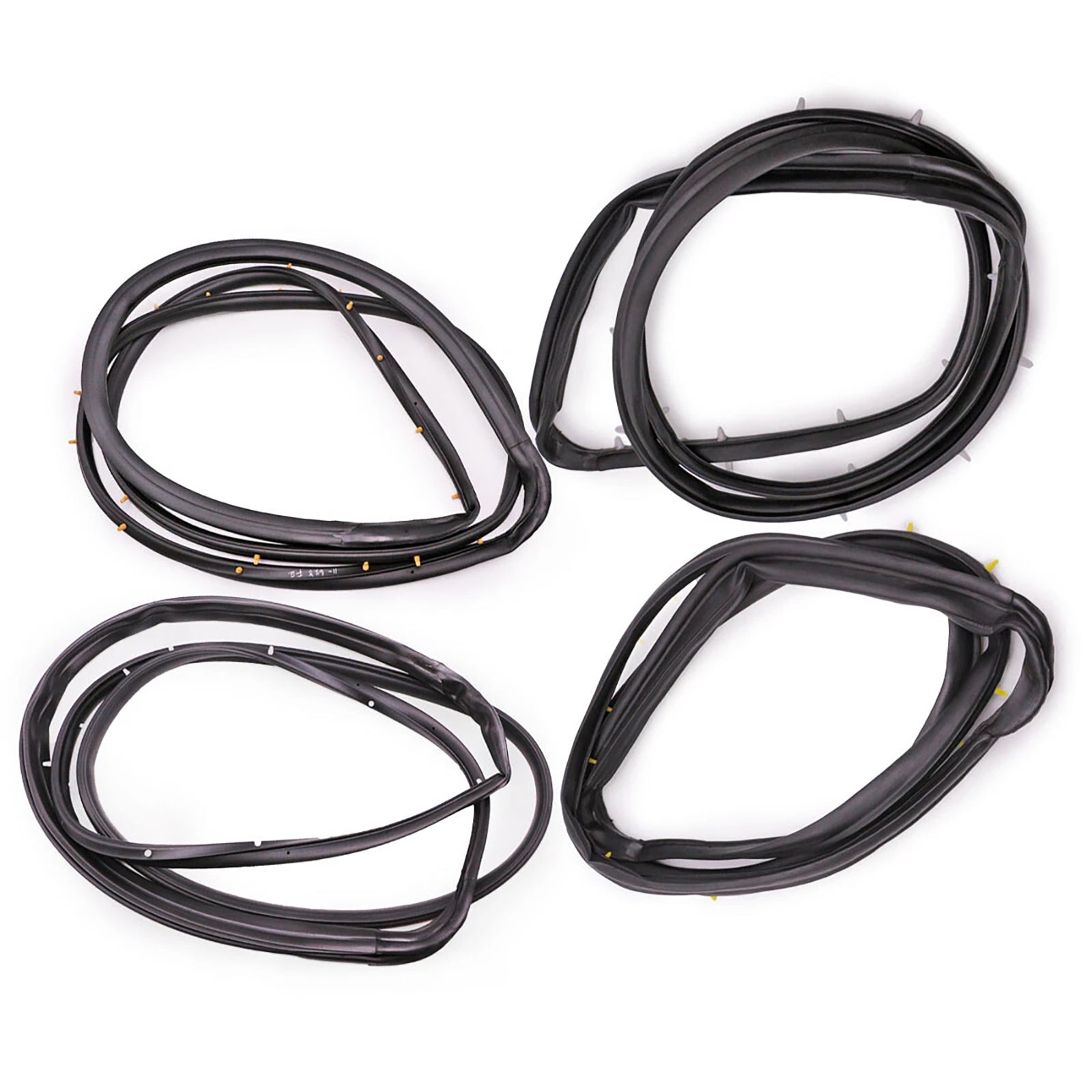 1998-2005  Nissan D22 Frontier 4Dr Double Cab 4PCS Front Rear Door Rubber Seal Weatherstrip 80831-2S400