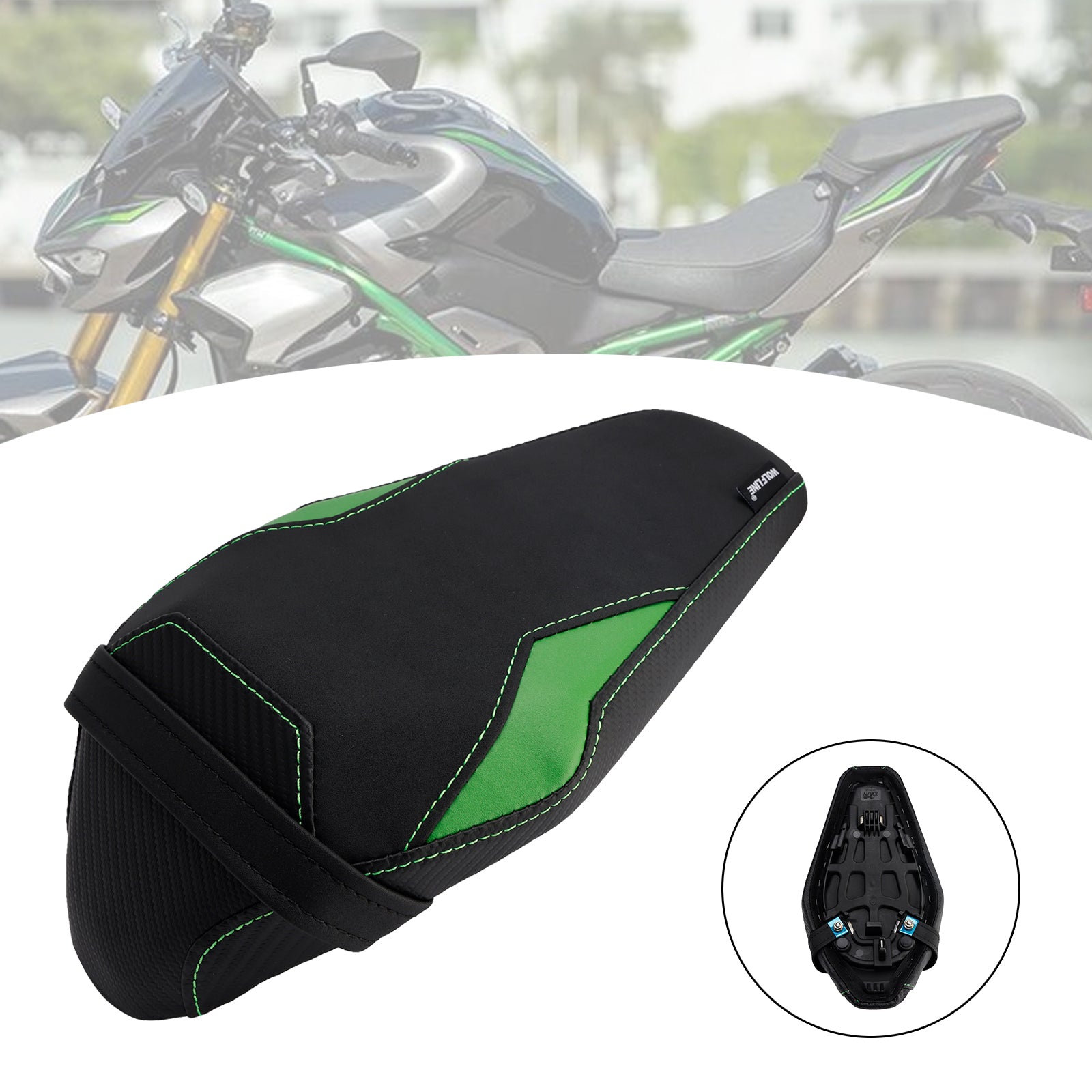 2025 Kawasaki Ninja 900 Z900 Coussin de passager de siège arrière plat Pu Fit Redb