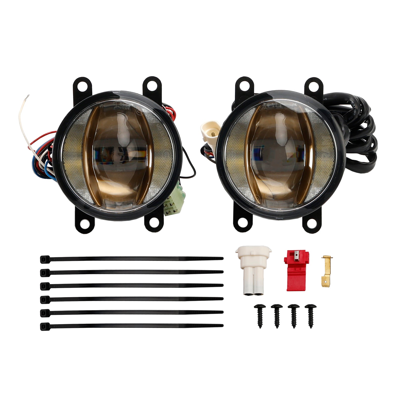 Bil Light Ledriving Fog DRL Gold Edition 90mm 6000K för Osram