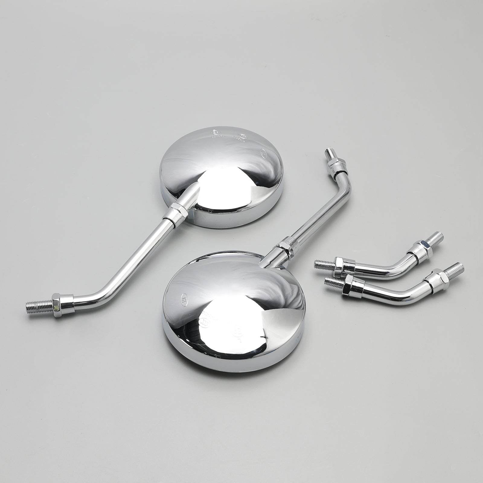 Chrome M10 Rearview Mirrors - 2 Type Stems For Kawasaki Z1 Z1000 Z 900 Z 1000