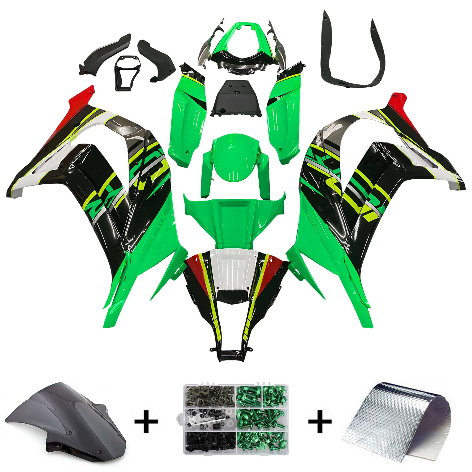 Injection Fairing Kit Bodywork Plastic ABS fit For Kawasaki ZX10R 2011-2015
