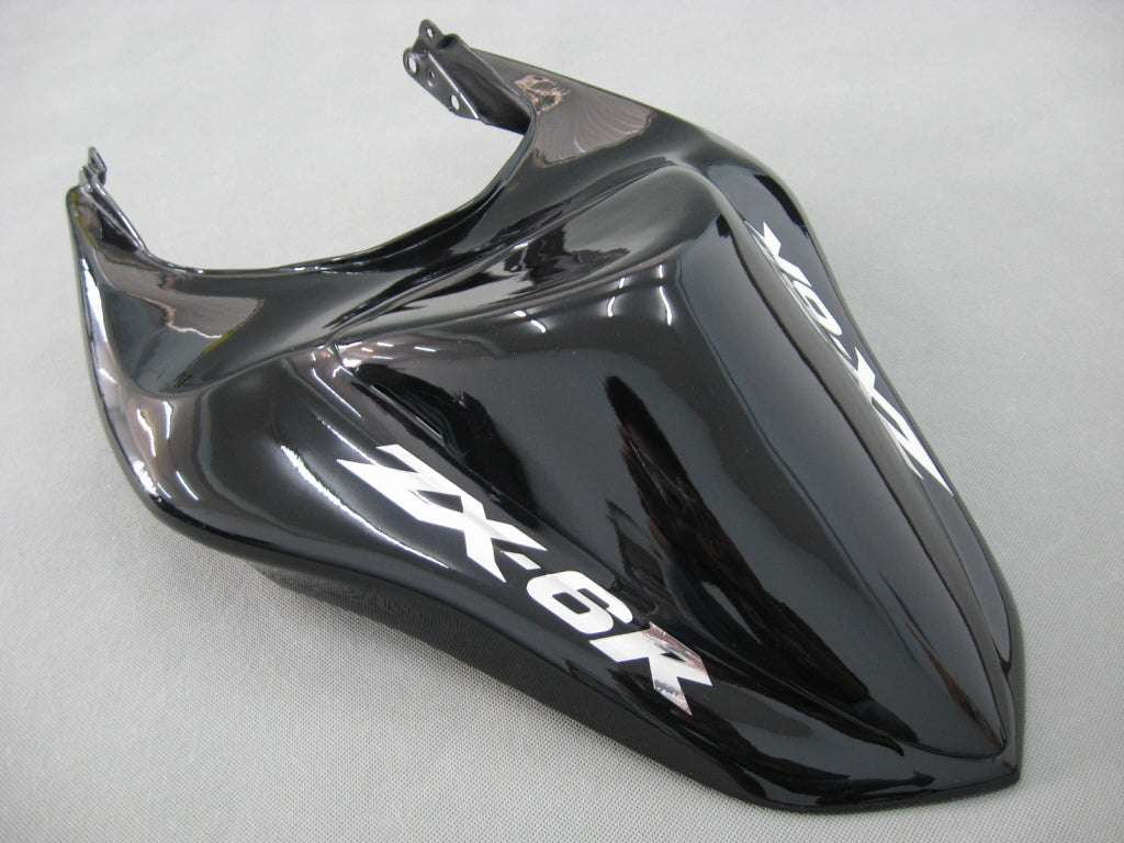 2007-2008 Kawasaki ZX6R ZX636 Fairings Black Ninja Racing Generic