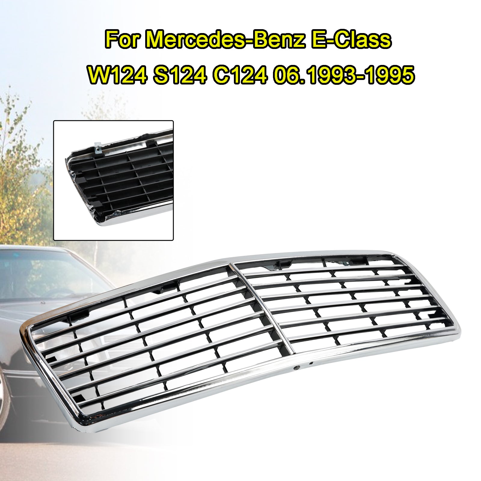 1993-1995 Mercedes-Benz E-Class W124 S124 C124 Front Bumper Grille Grill