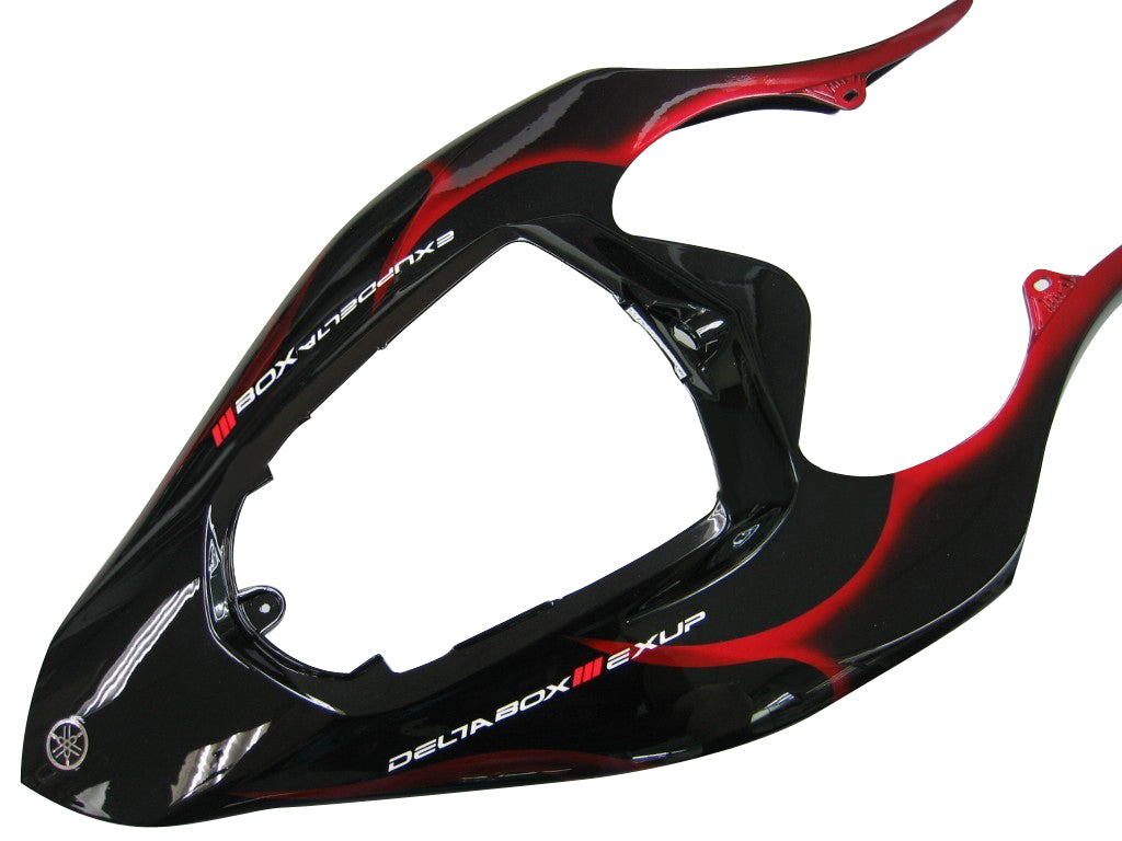 2004-2006 Yamaha YZF-R1 Black & Red Flame Racing stroomlijnkappen algemeen