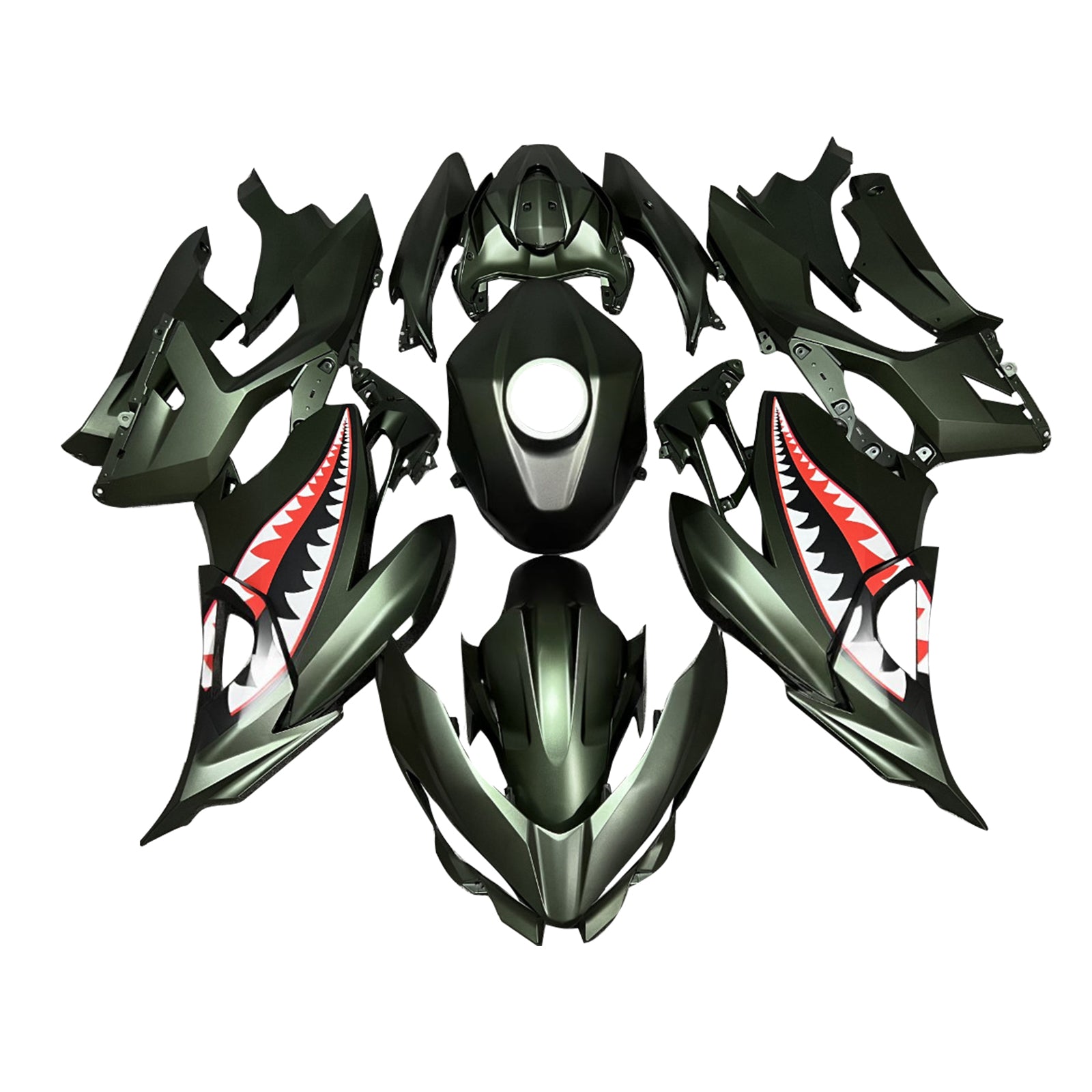 Injectiekuipset carrosserie kunststof ABS geschikt voor Kawasaki EX400 Ninja400 2018-2024