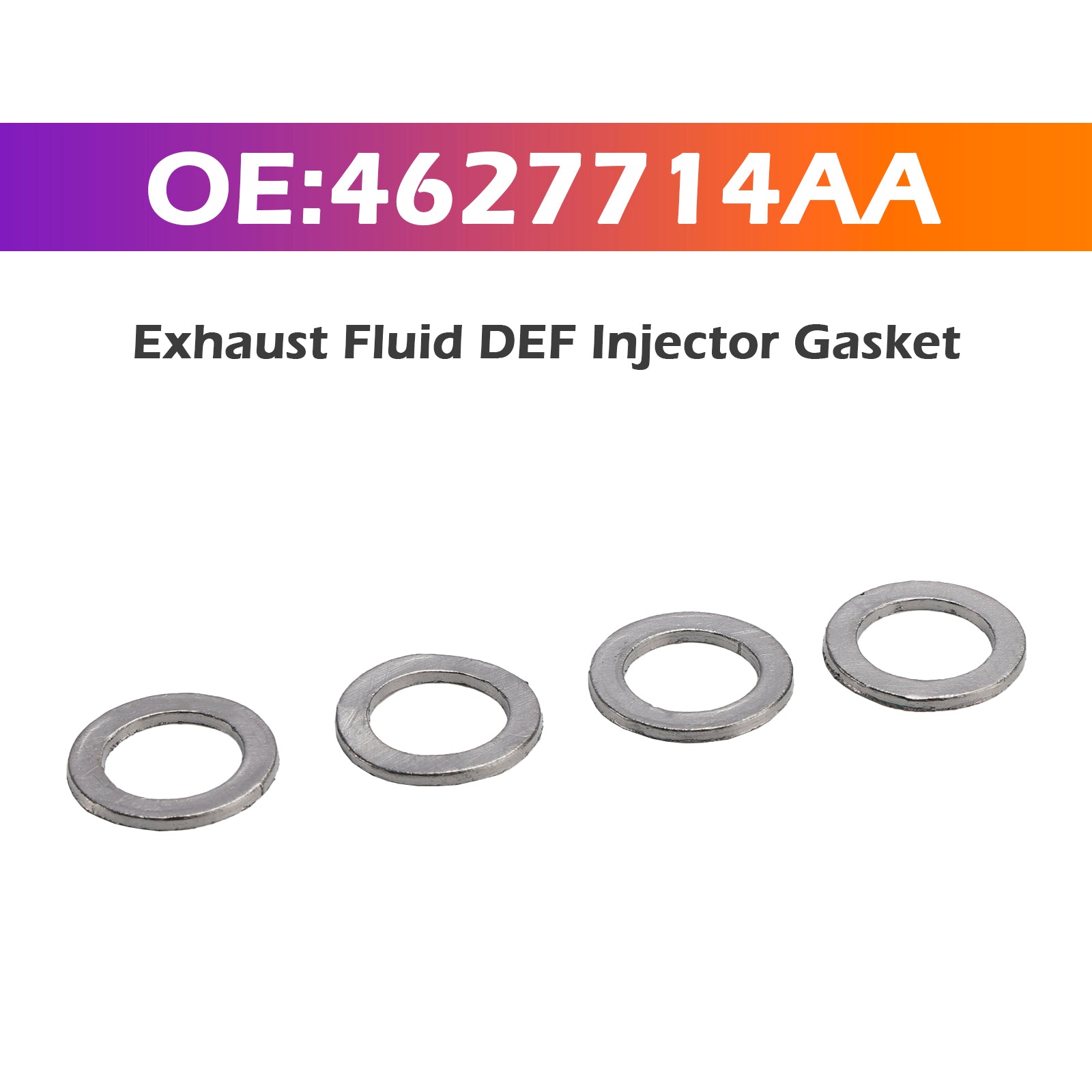 4× Exhaust Fluid DEF Injector Gasket 4627714AA for Dodge Ram 6.7L Diesel 13-18