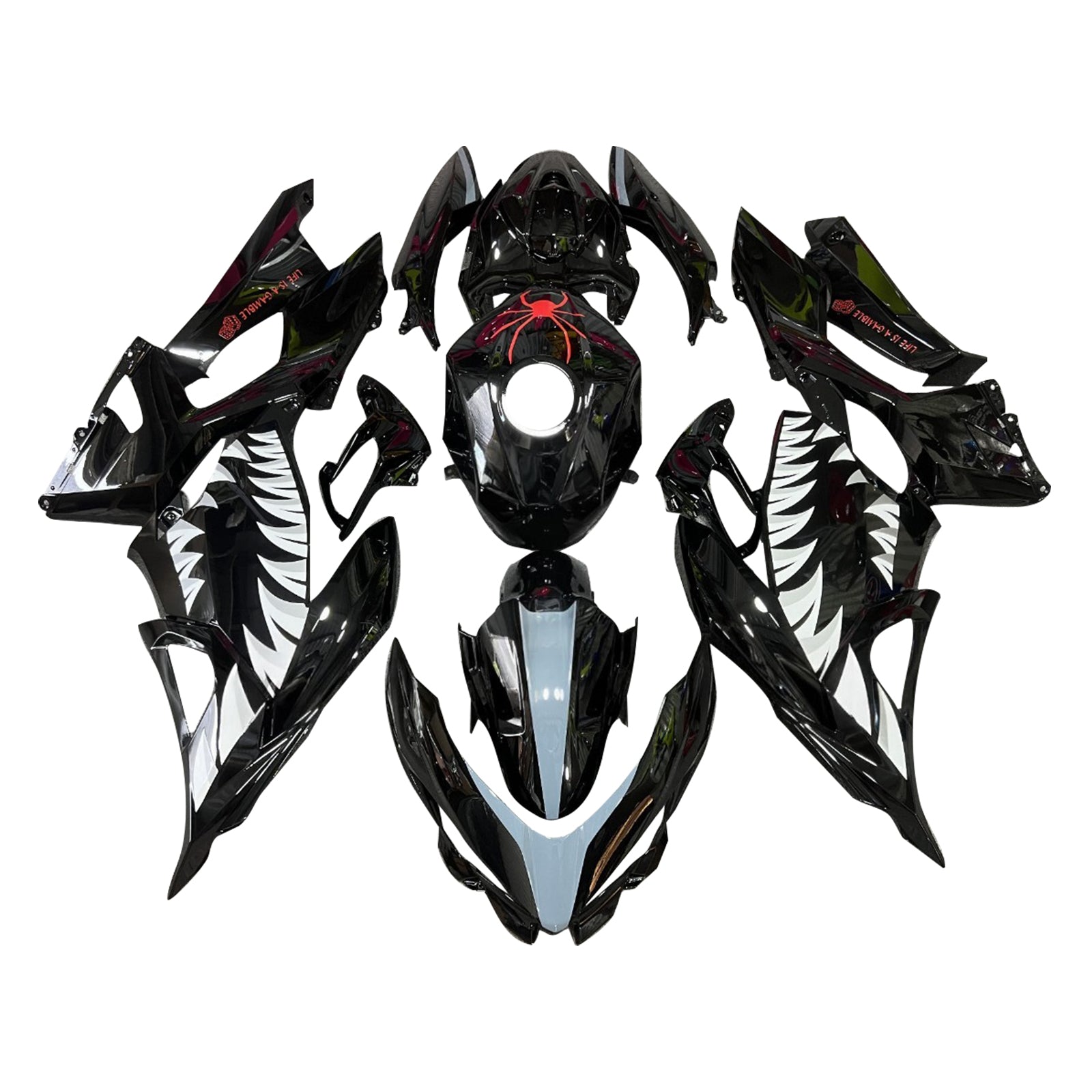 Injectiekuipset carrosserie kunststof ABS geschikt voor Kawasaki EX400 Ninja400 2018-2024