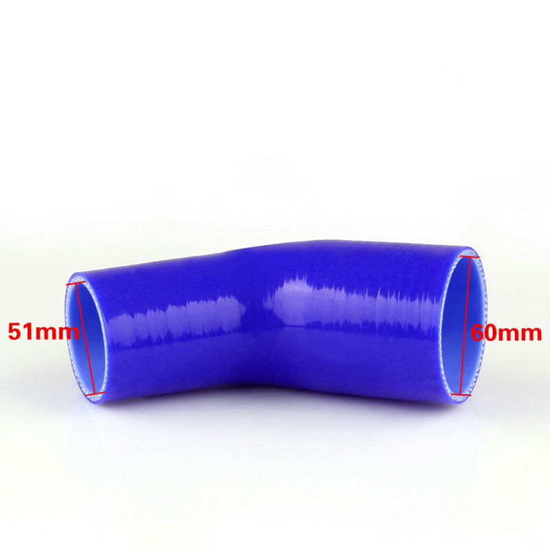 Elbow 45 Degree 51mm 60mm Silicone Pipe Hose Coupler Intercooler Turbo Intake